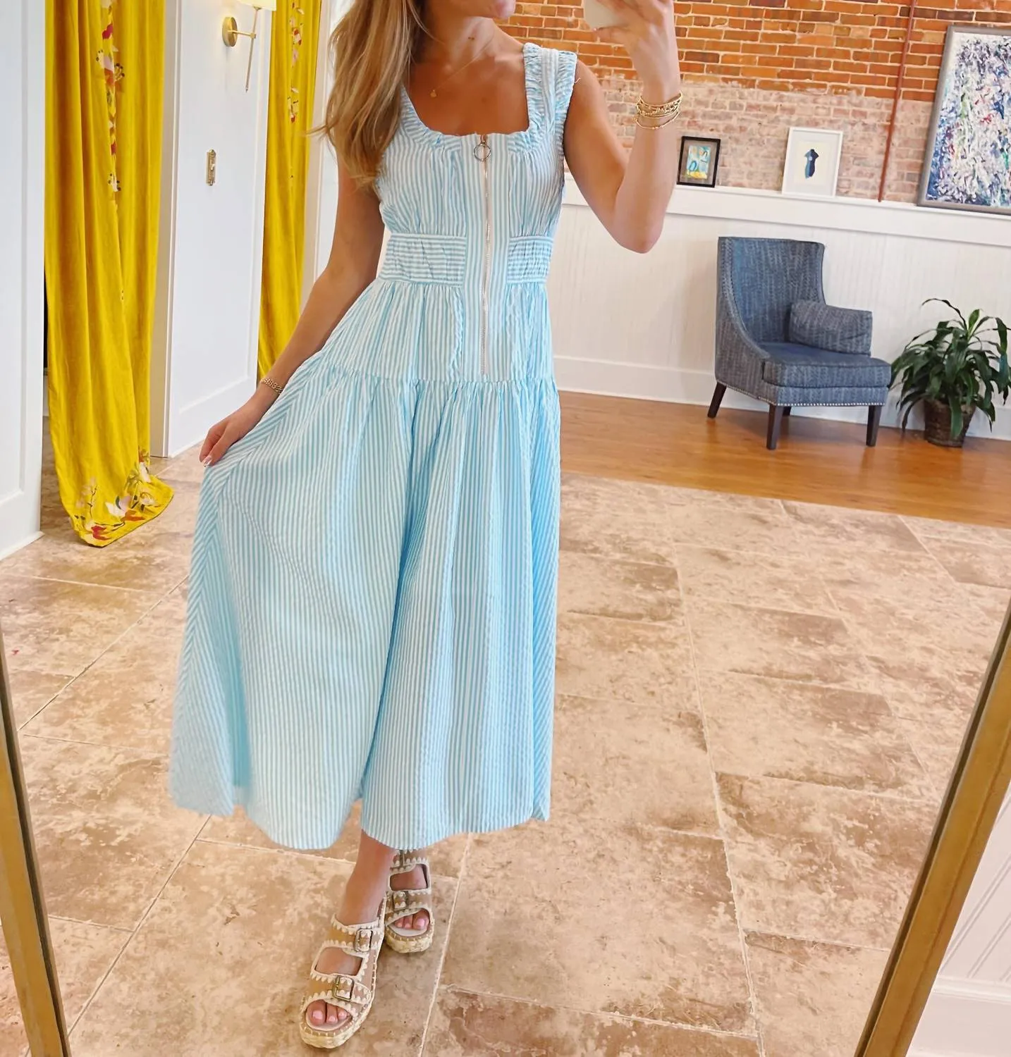 Entro - Seersucker Dress