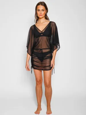 Escape Mesh Tunic In Black