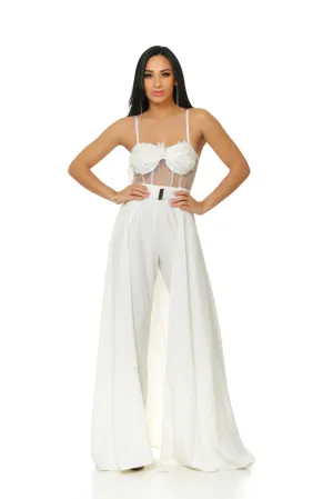 Evangeline Corset Cape Jumpsuit