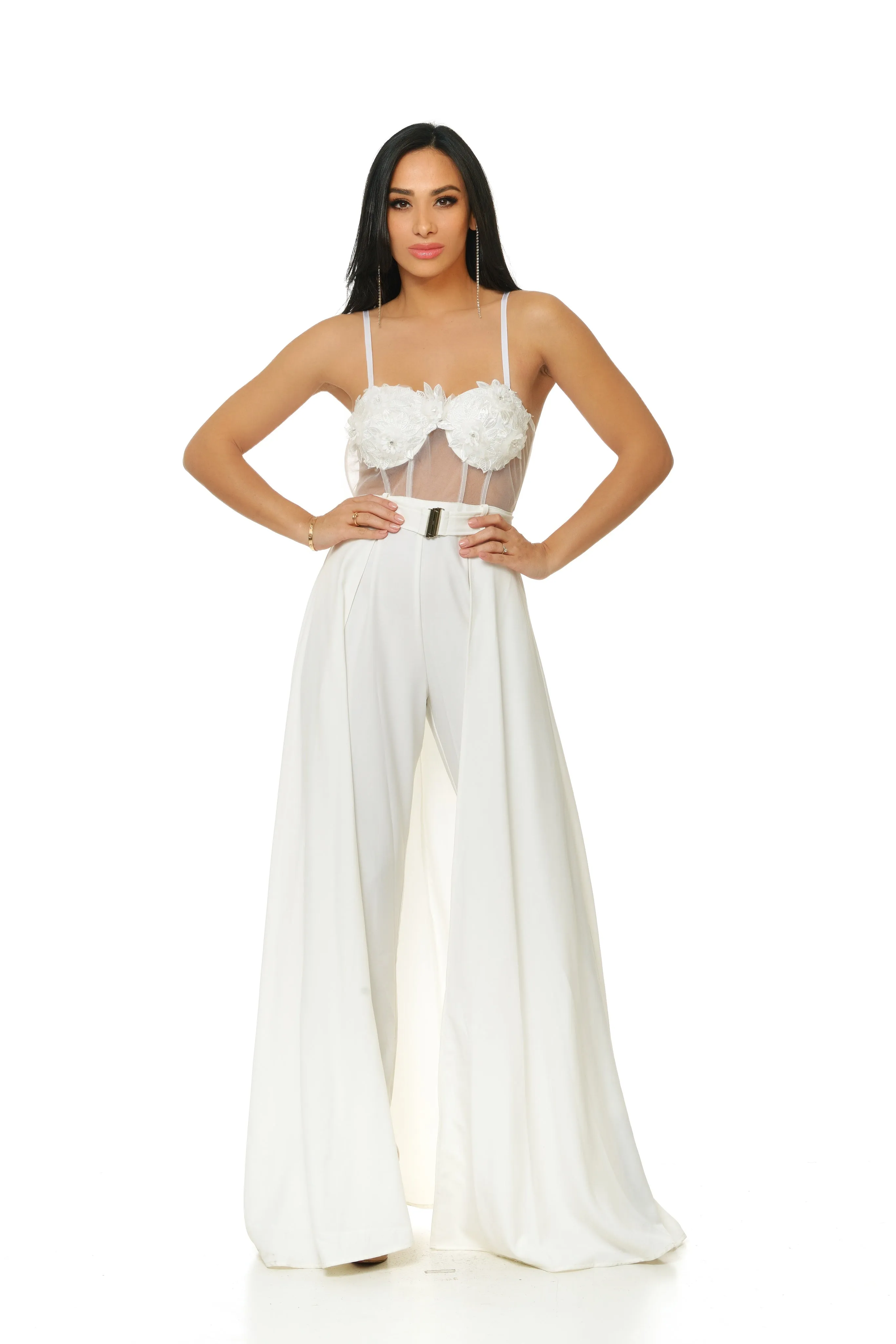 Evangeline Corset Cape Jumpsuit