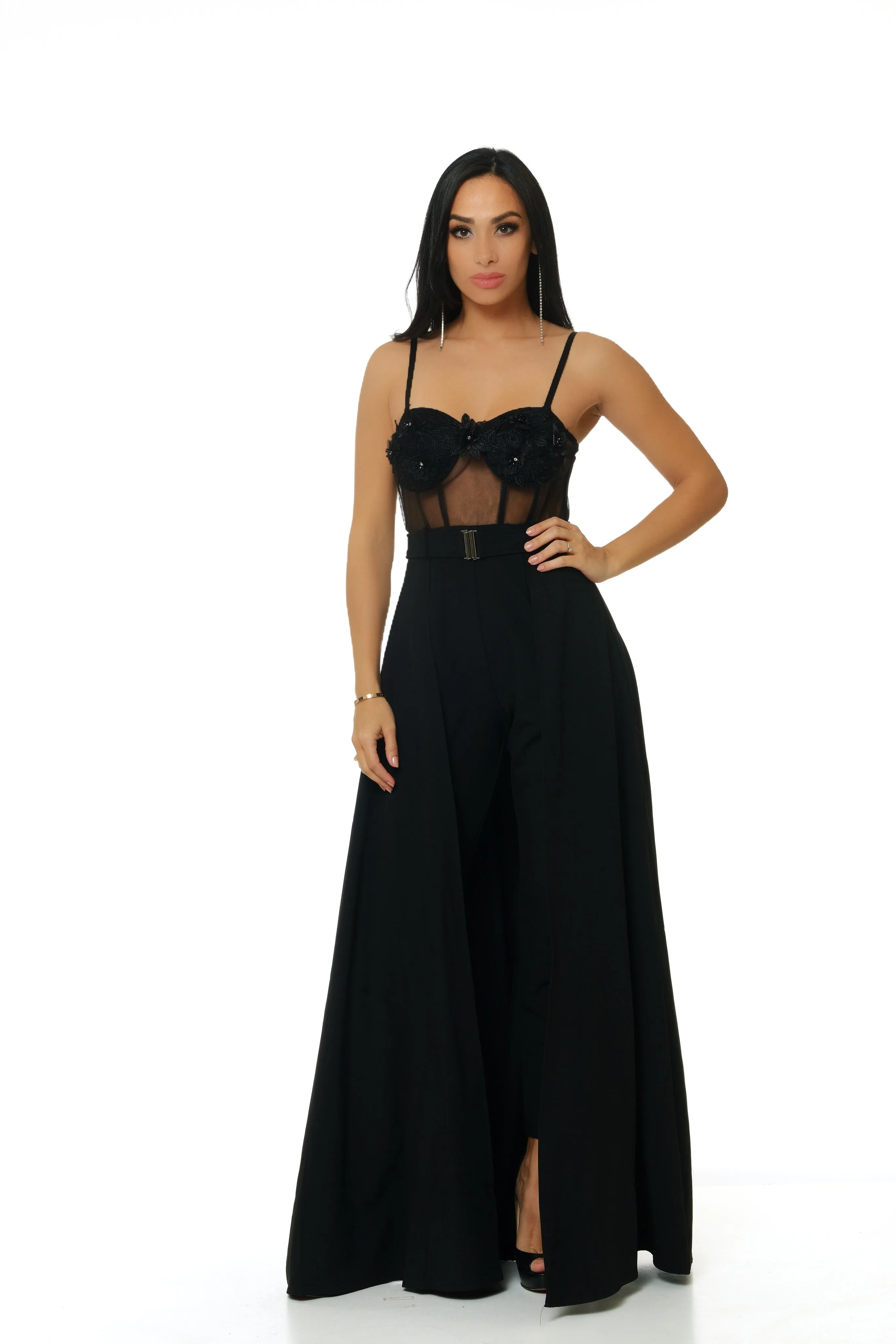 Evangeline Corset Cape Jumpsuit