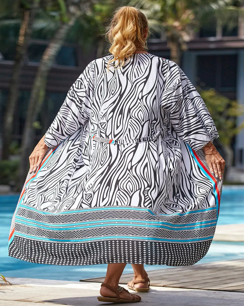 Fashion Printed Summer Vacation Holiday Kimonos Crochet Beach Cover Up Pattern