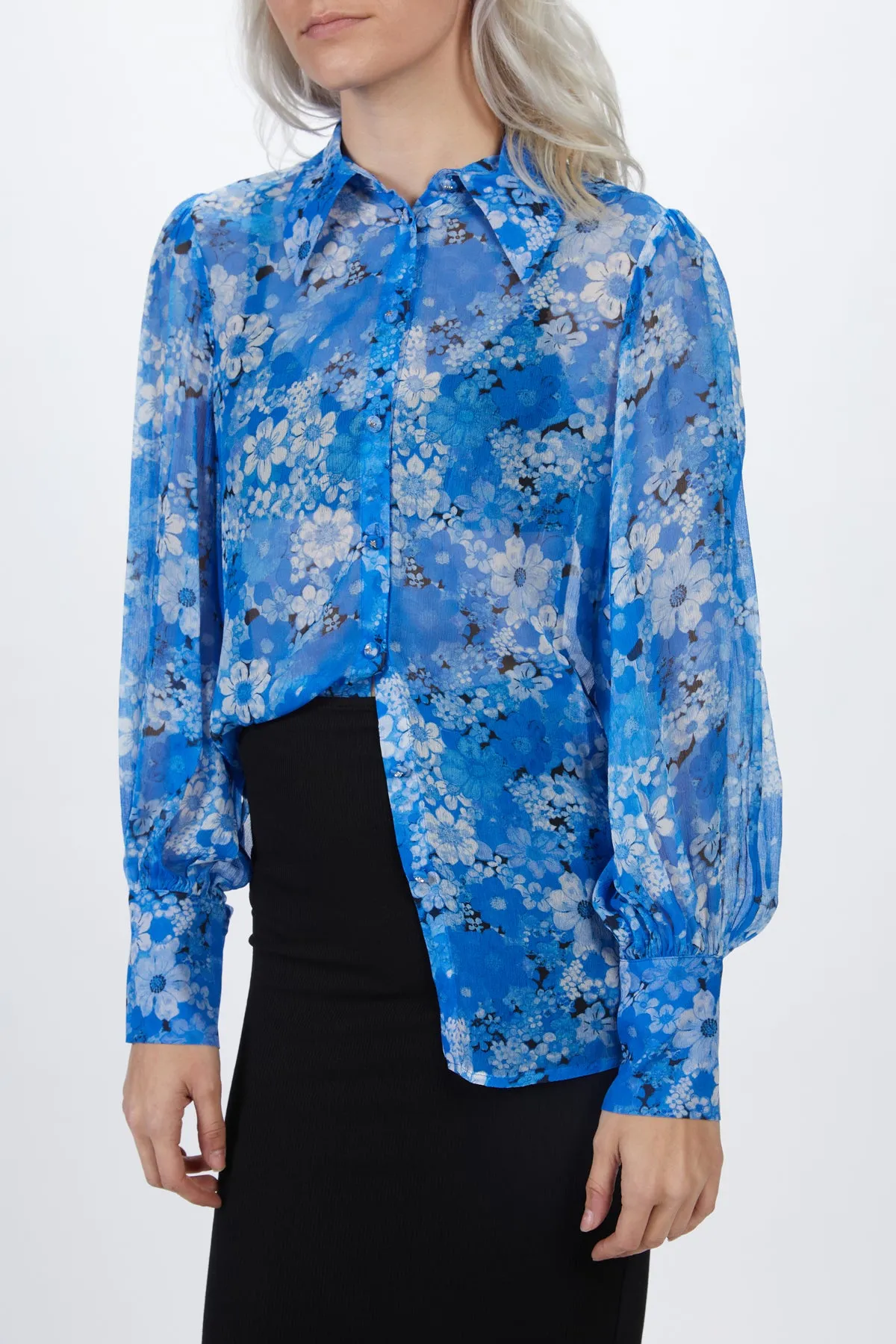 FLORAL-PRINT BLOUSE