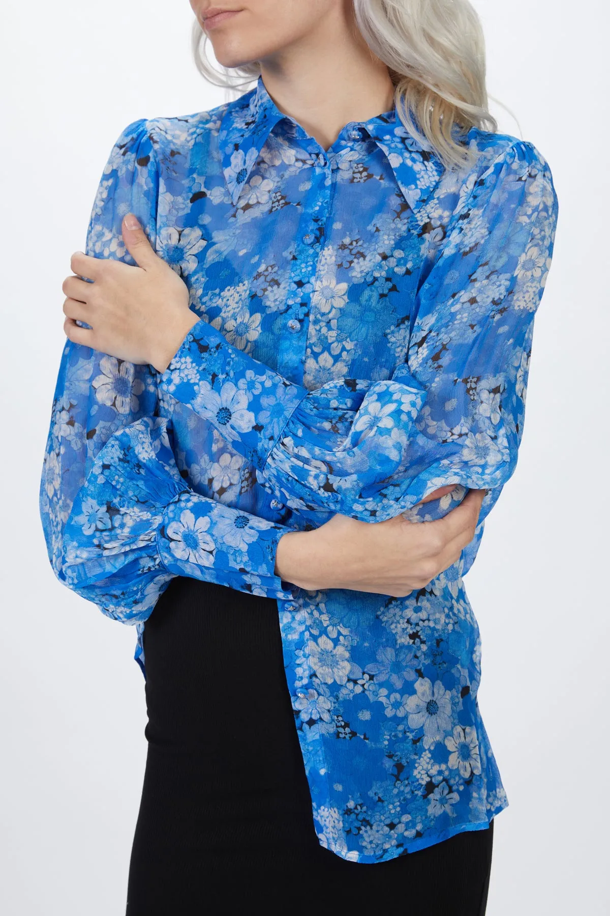 FLORAL-PRINT BLOUSE