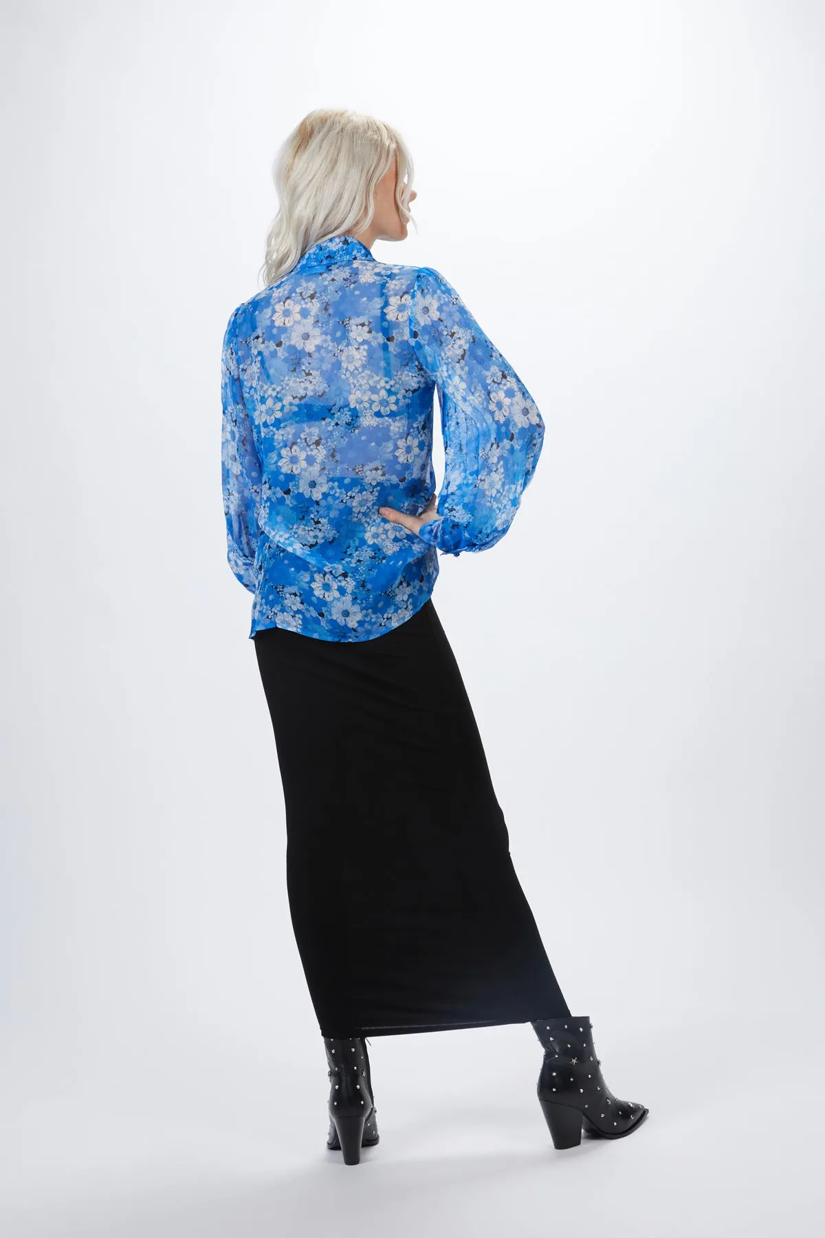 FLORAL-PRINT BLOUSE
