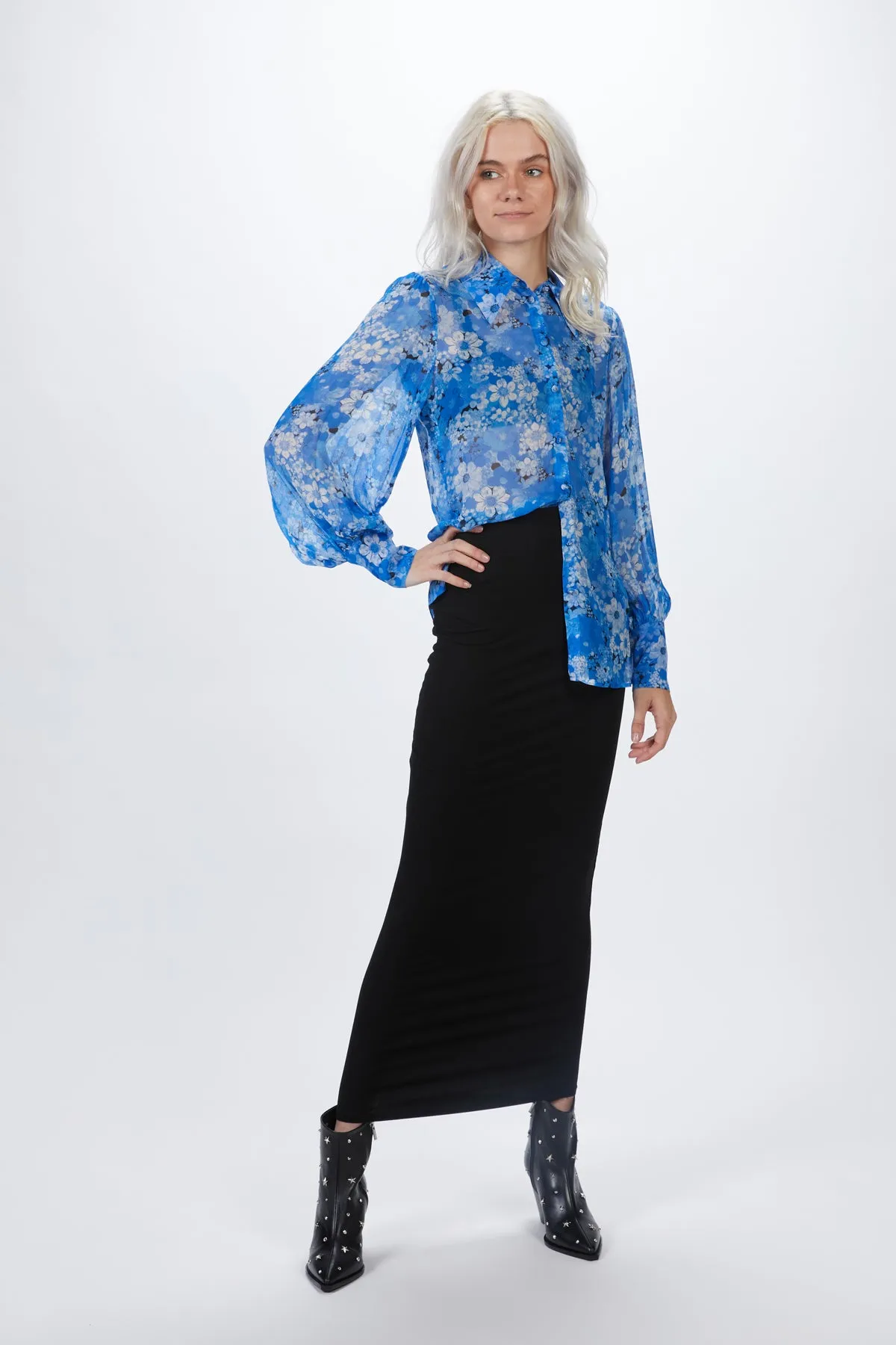 FLORAL-PRINT BLOUSE
