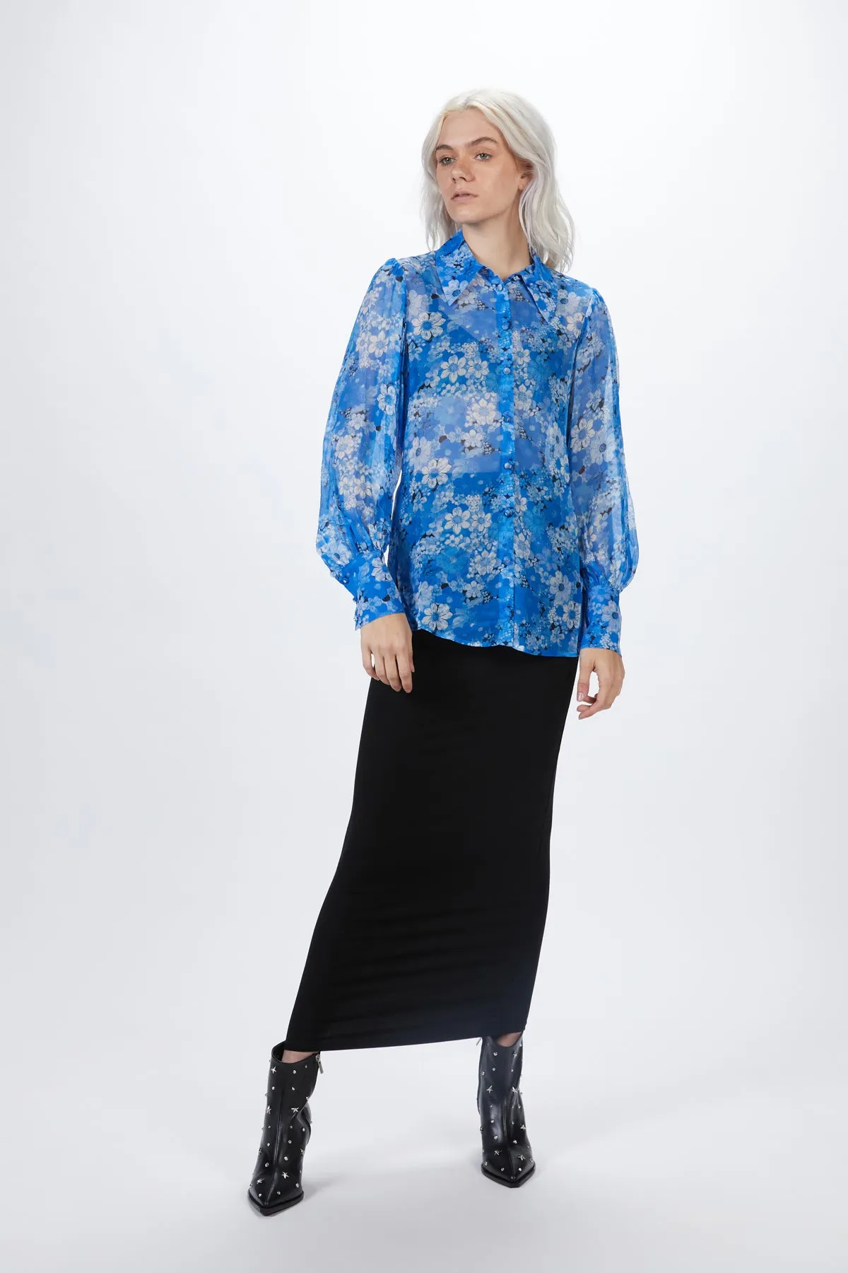 FLORAL-PRINT BLOUSE
