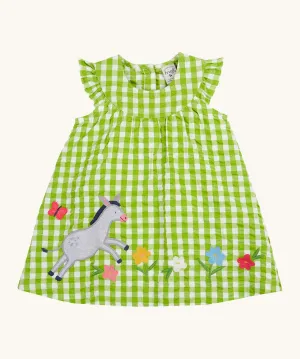 Frugi Myrtle Body Dress - Macaw Gingham / Donkey