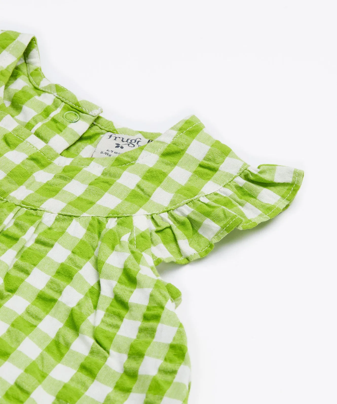 Frugi Myrtle Body Dress - Macaw Gingham / Donkey