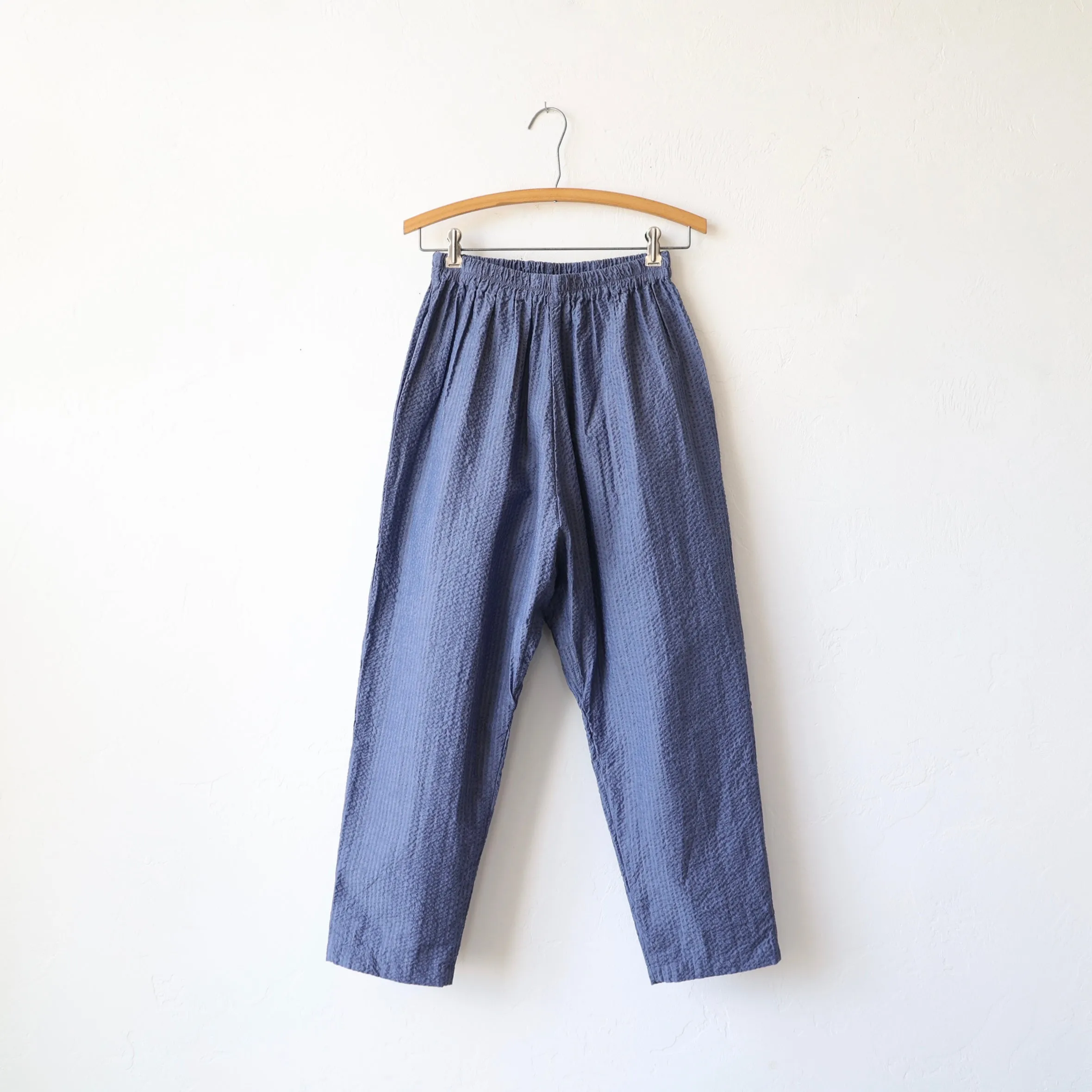 Gallego Desportes Easy Pants - Dust Blue Seersucker