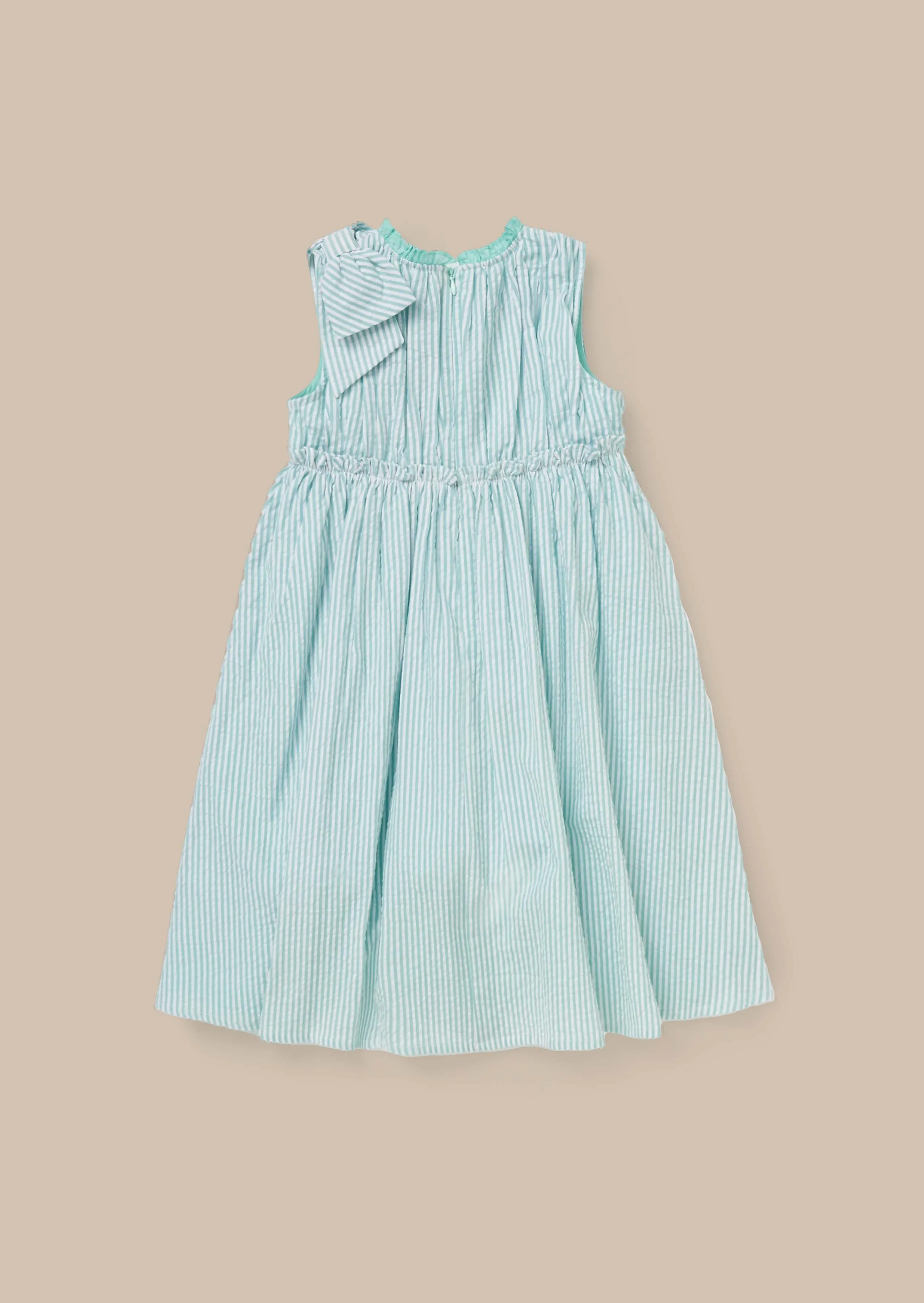 Giana Mint Seersucker Stripe Dress