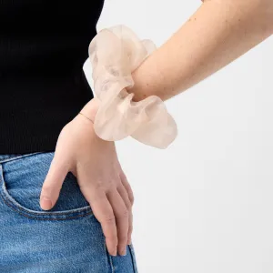 Giant Scrunchie - Nude Sheer Silk
