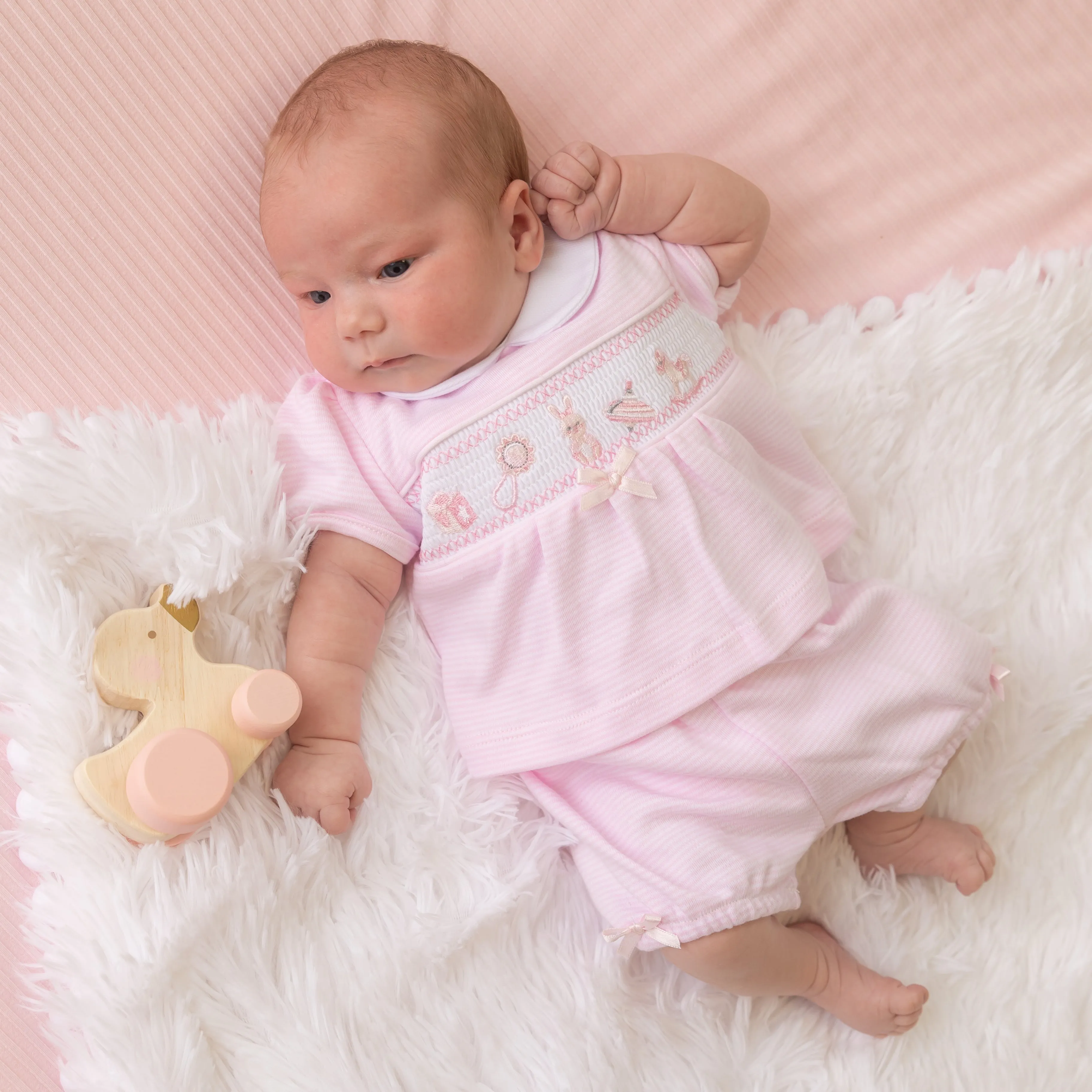 Girls Bunny & Toys Top & Pants Set