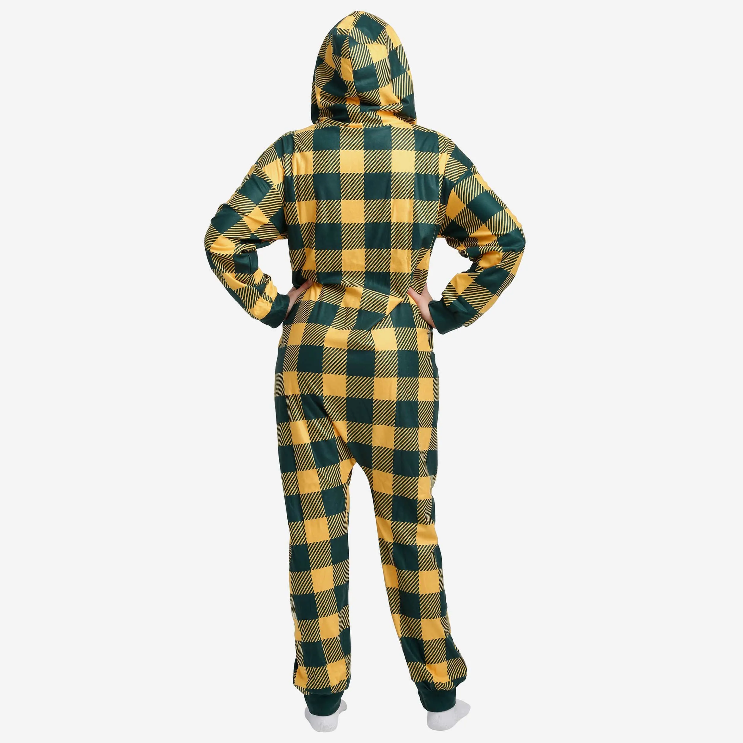 Green Bay Packers Plaid One Piece Pajamas
