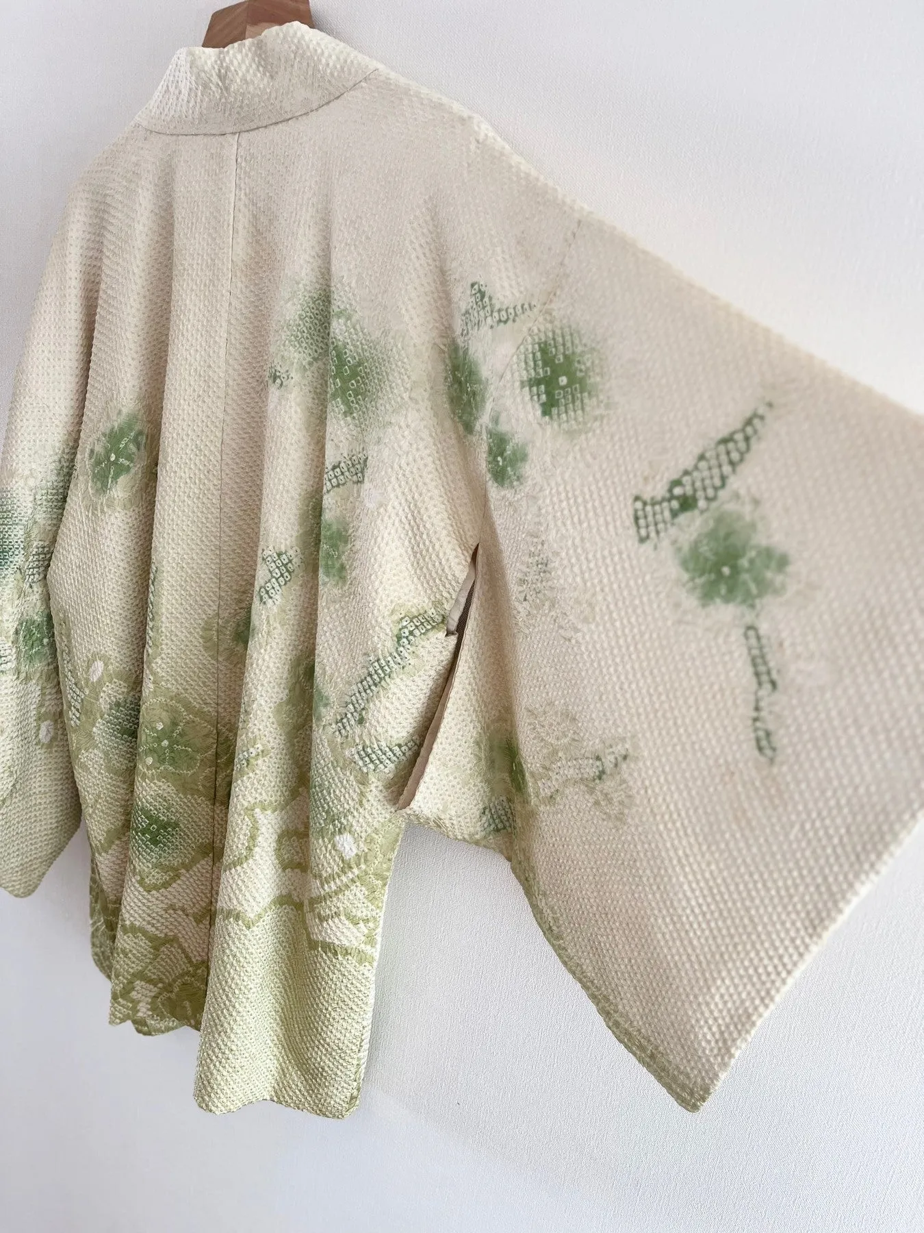 Green Plum Blossom Shibori Haori
