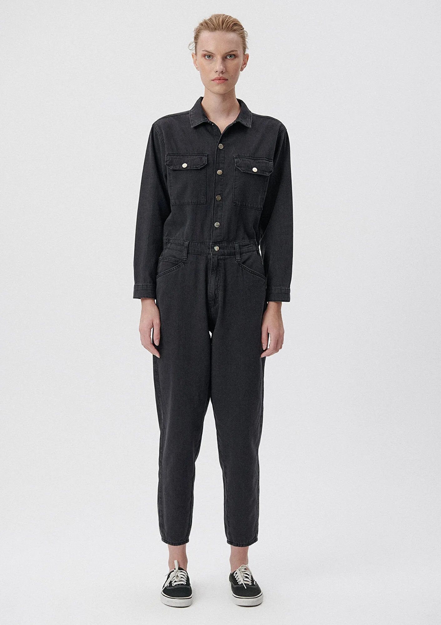 Grey Jean Jumpsuit