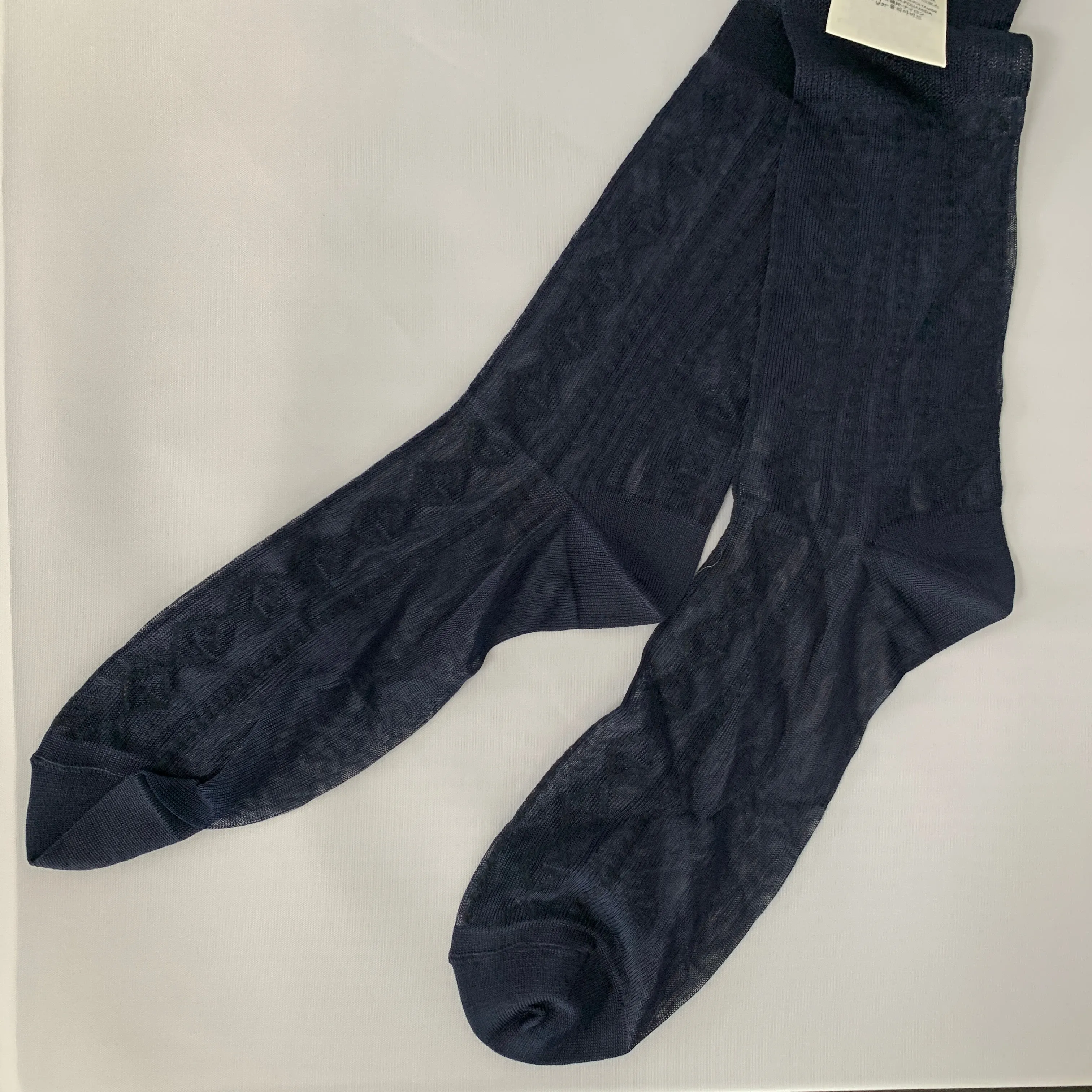 Gucci Diamond GG Mesh Socks in Midnight Blue