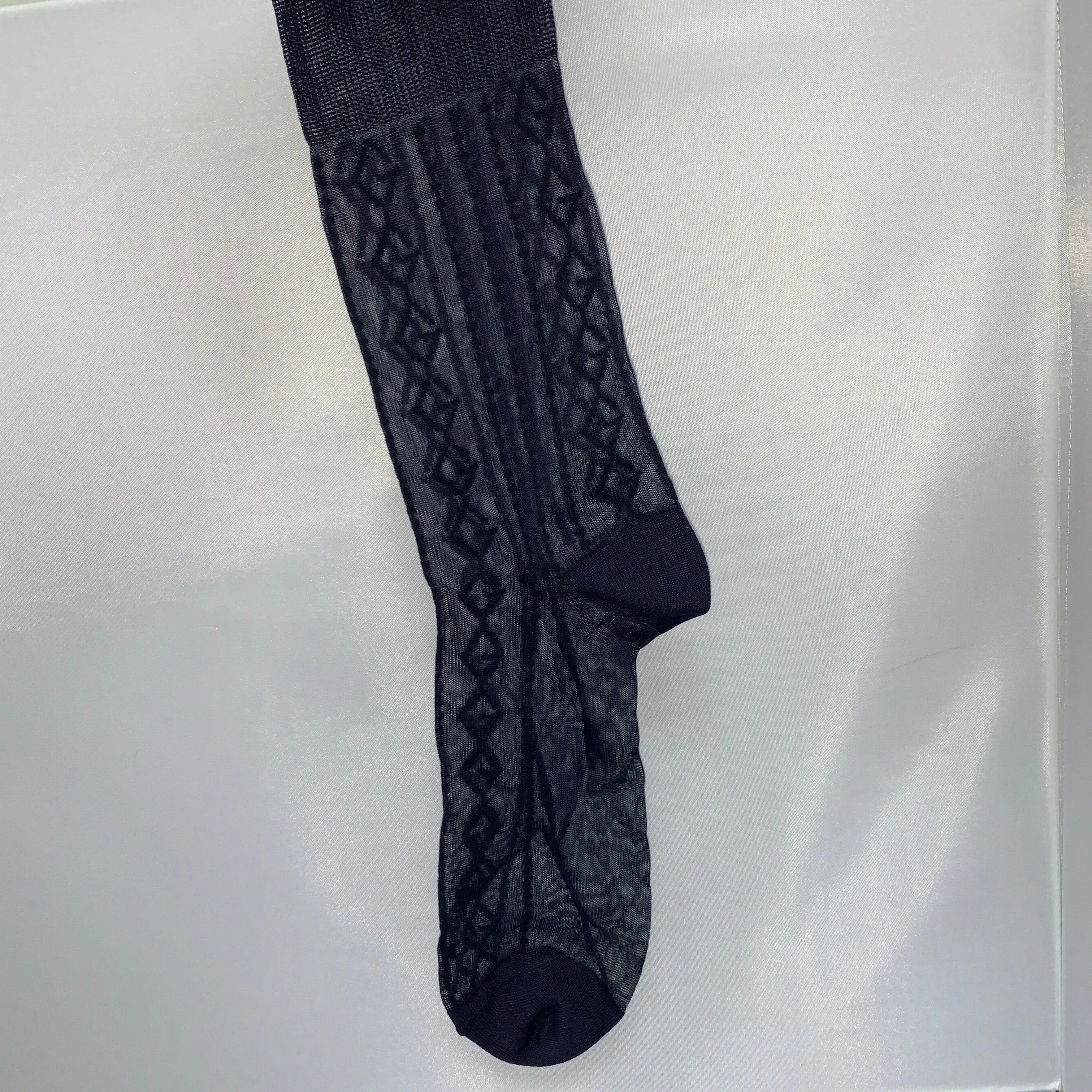 Gucci Diamond GG Mesh Socks in Midnight Blue