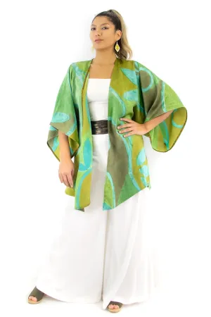 Hand Painted Short Silk Kimono 6669S - D'Vine