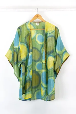 Hand Painted Short Silk Kimono 6669S - Olio