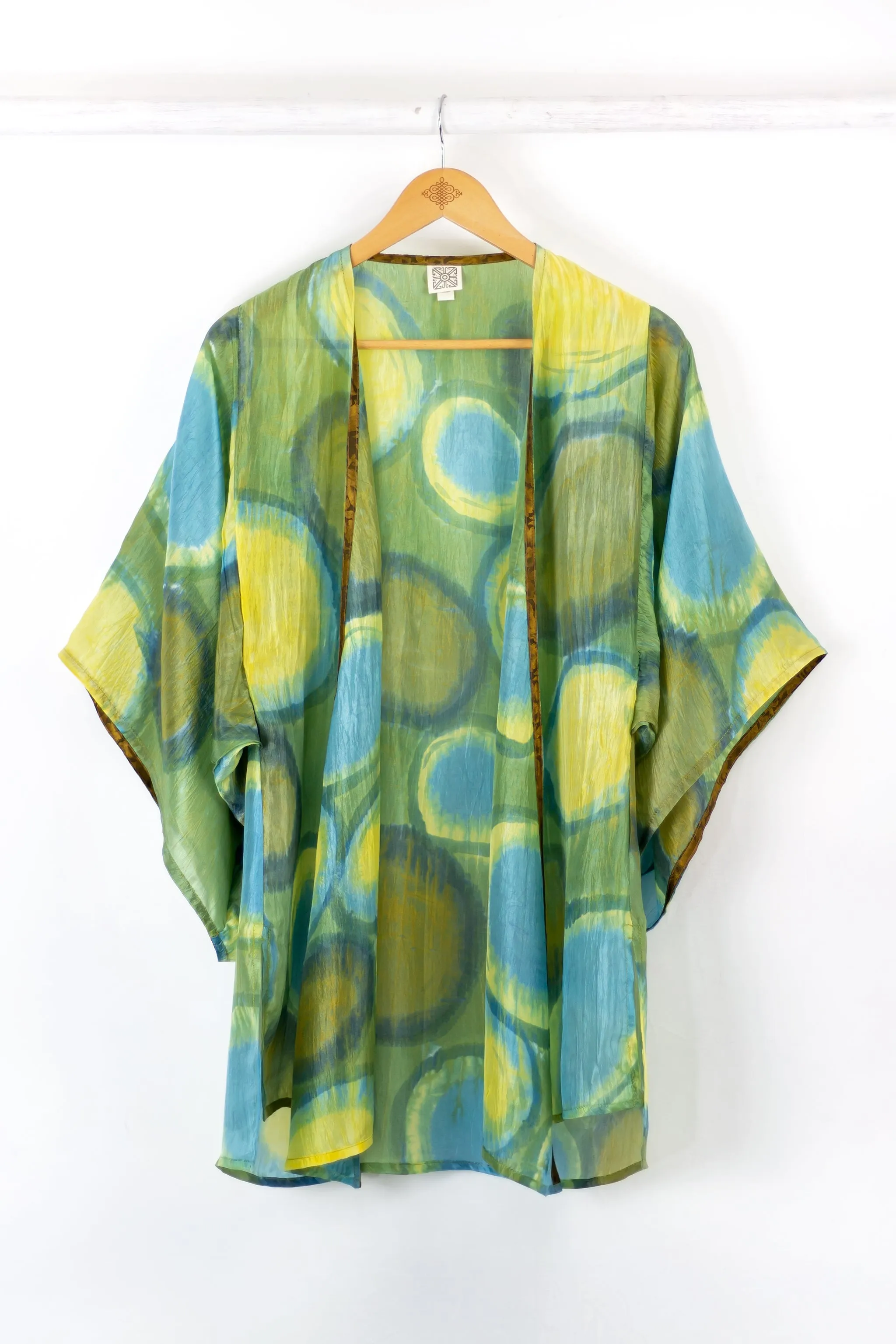 Hand Painted Short Silk Kimono 6669S - Olio