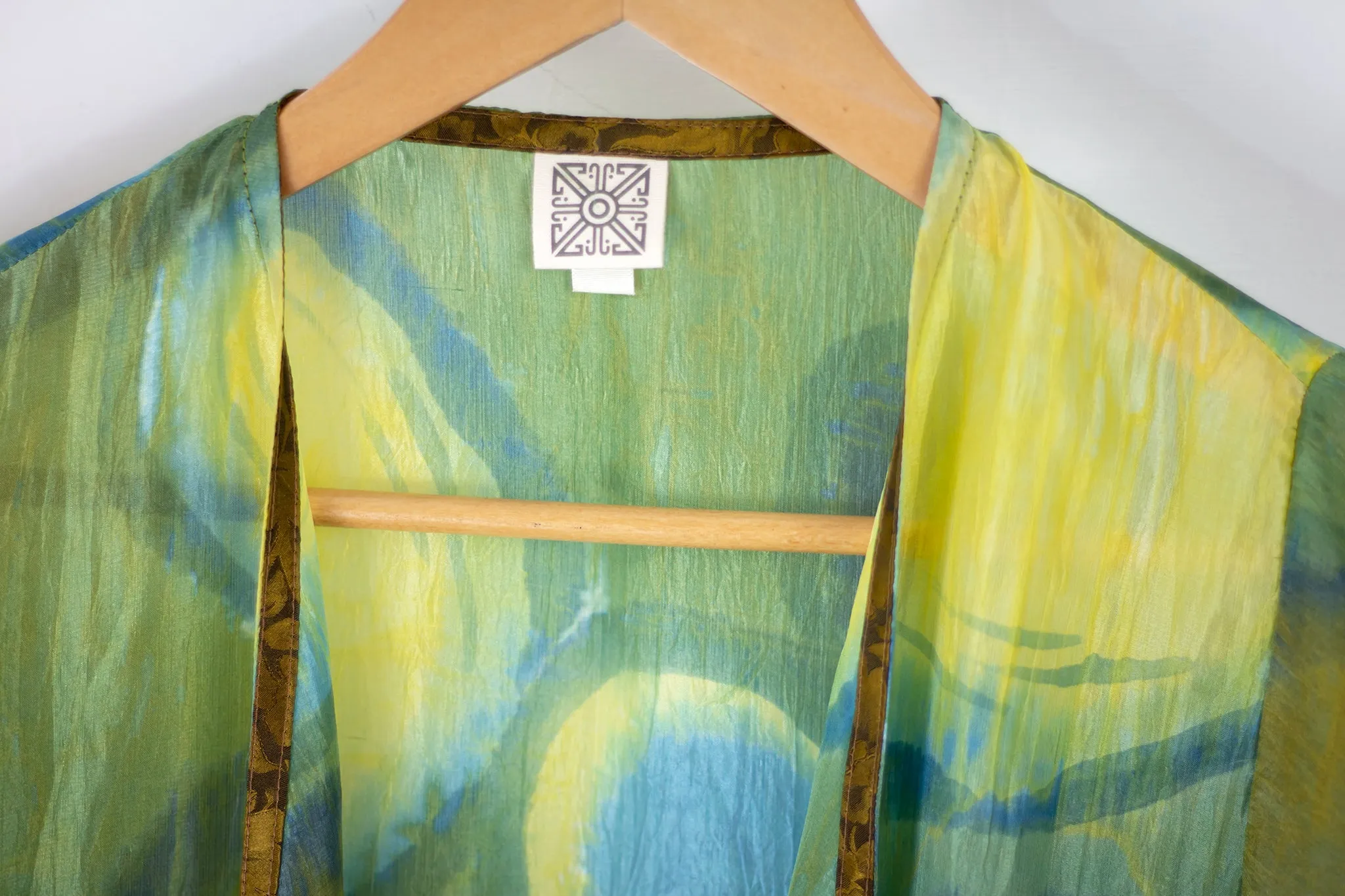 Hand Painted Short Silk Kimono 6669S - Olio