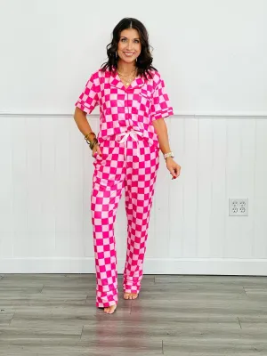 Hazel Blues® |  PREORDER: Button Front Pajama Pant Set in Three Prints
