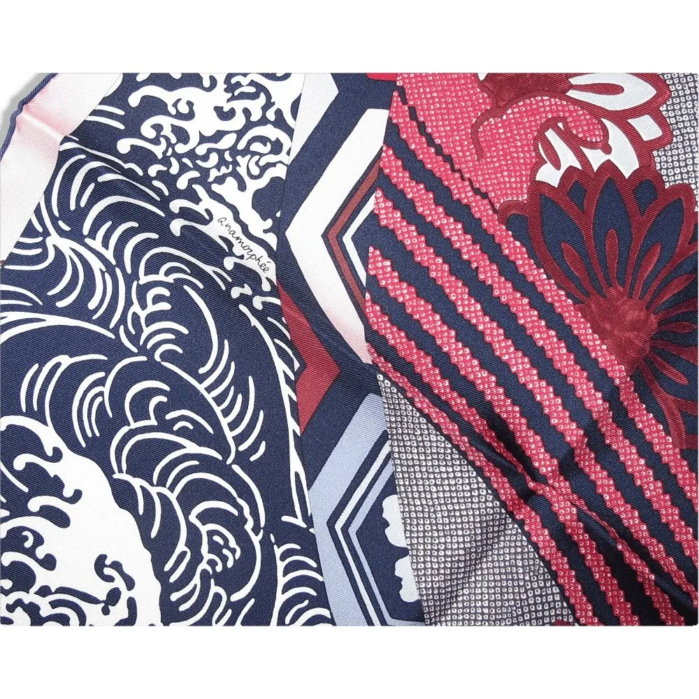 Hermes 2011 cw06 Marine Gris Bleute Briquee Ex-Libris en Kimonos New!