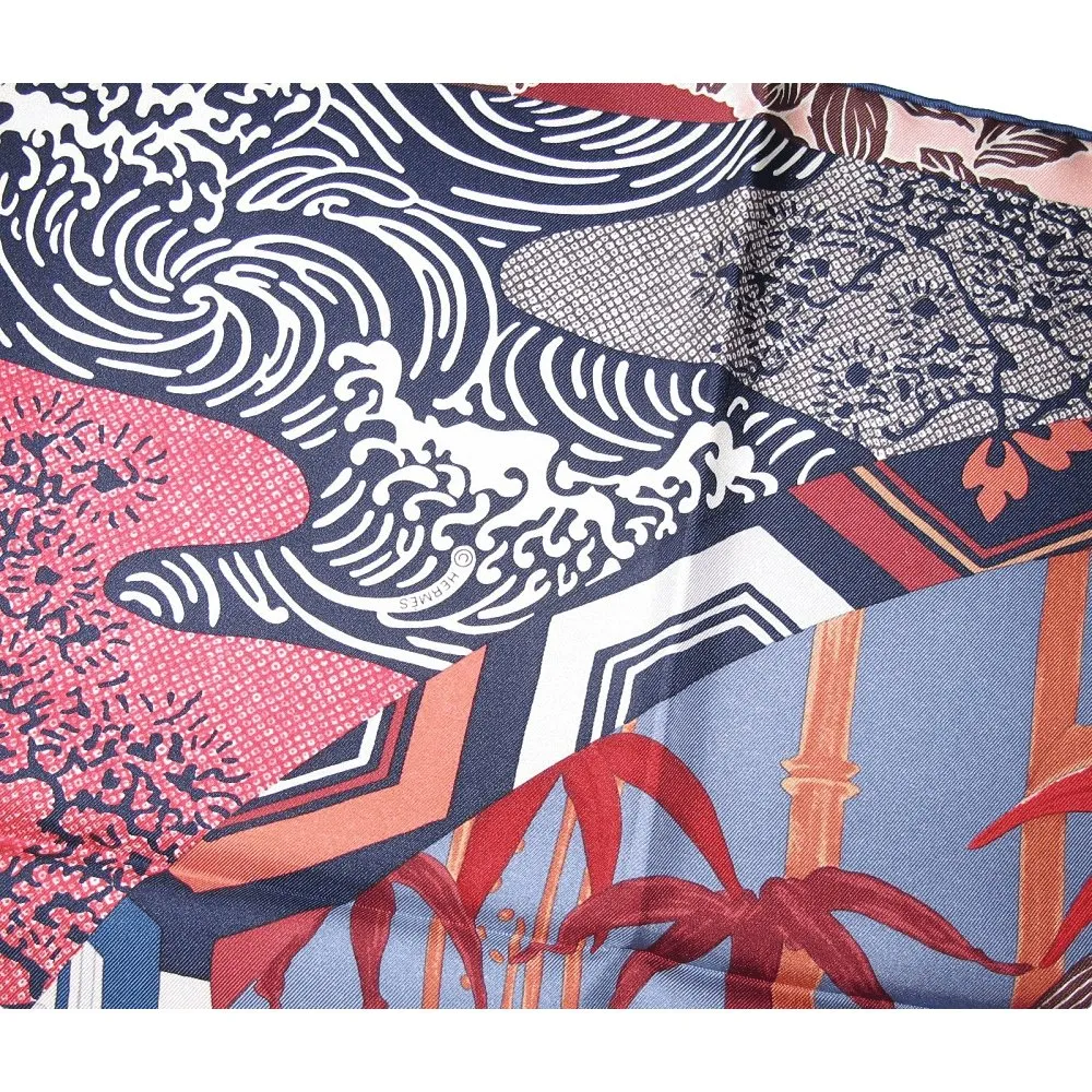 Hermes 2011 cw06 Marine Gris Bleute Briquee Ex-Libris en Kimonos New!