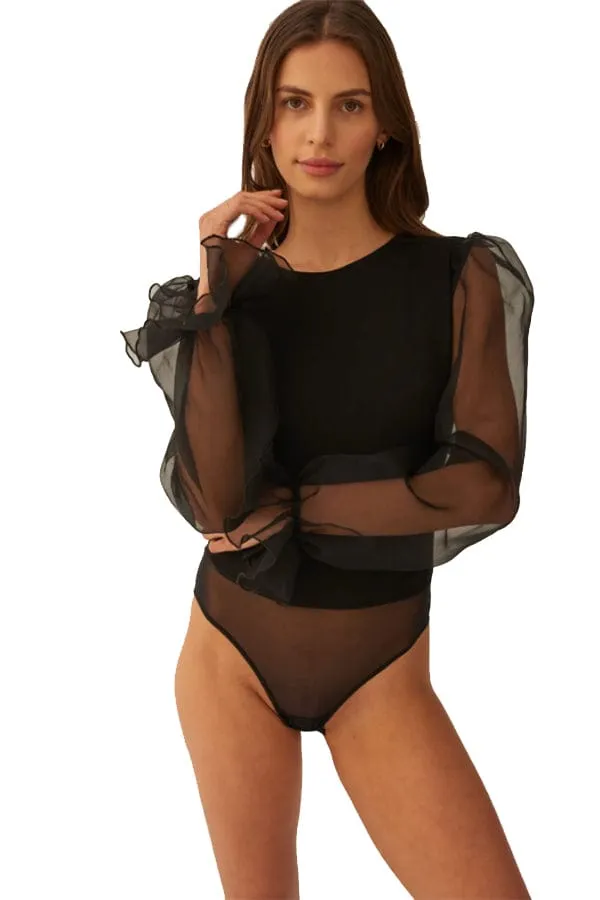 Hidden Promise Bodysuit - Black