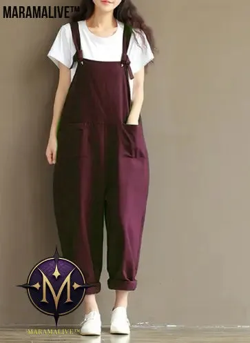 Hippie Casual Cotton Overalls
