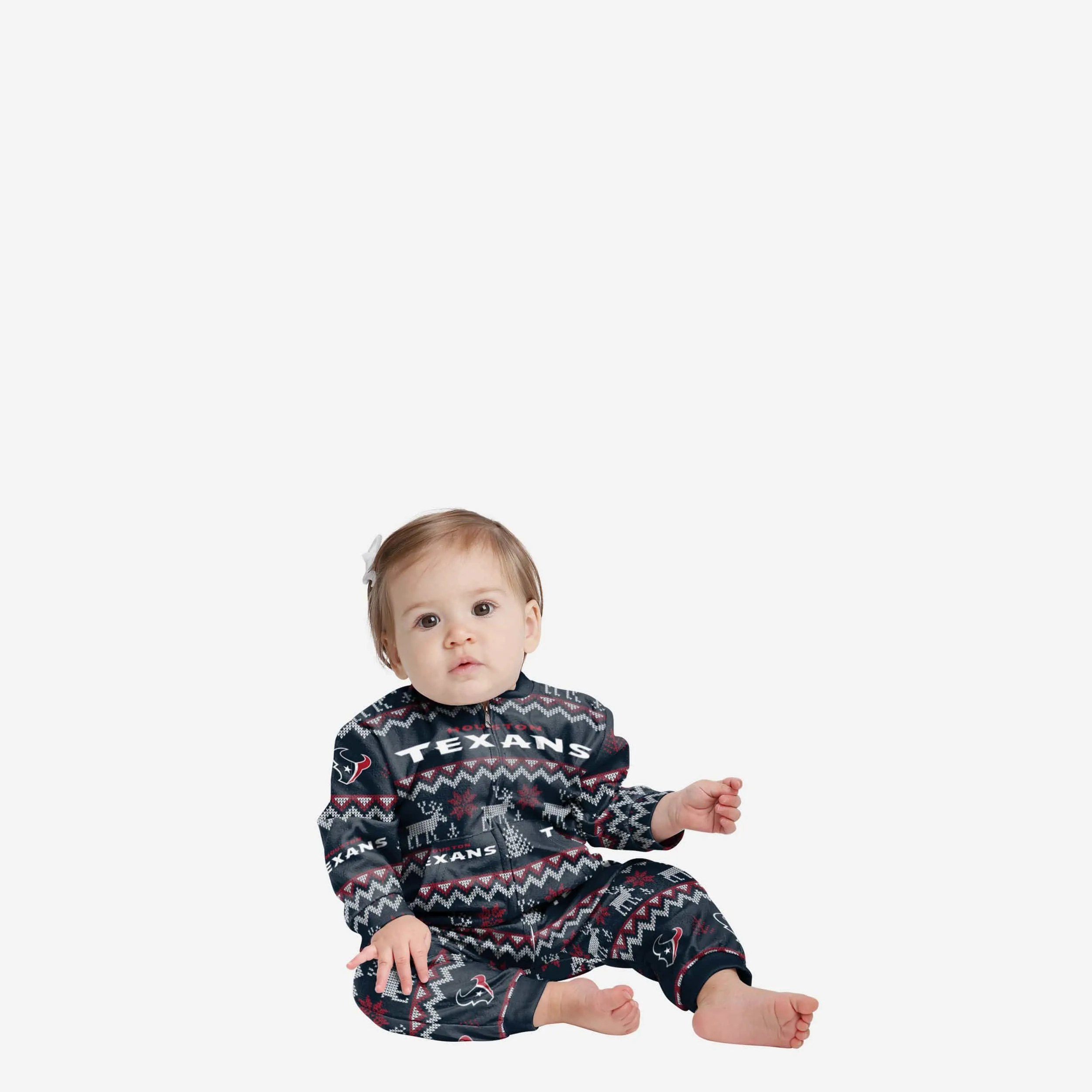 Houston Texans Infant Ugly Pattern Family Holiday Pajamas