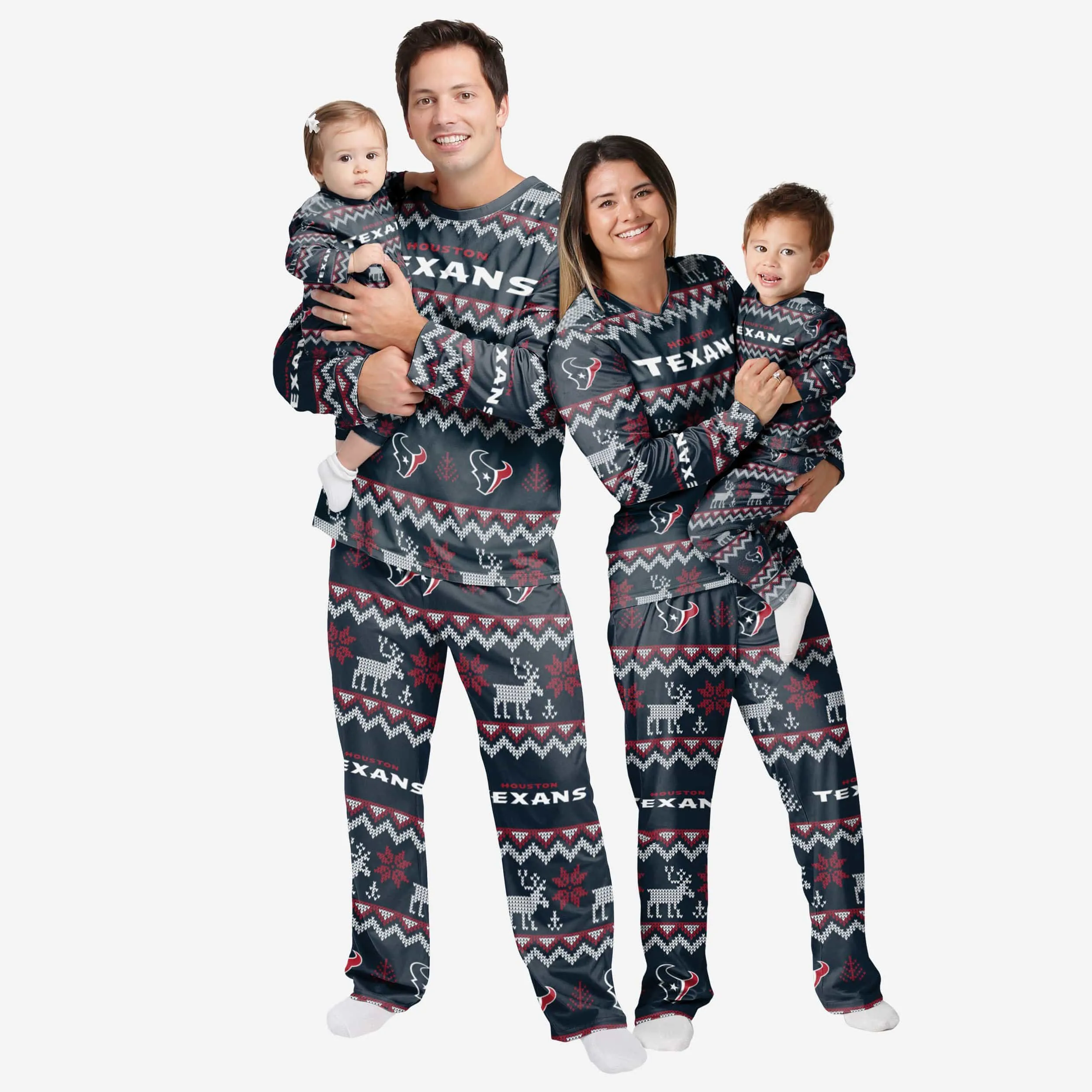 Houston Texans Infant Ugly Pattern Family Holiday Pajamas