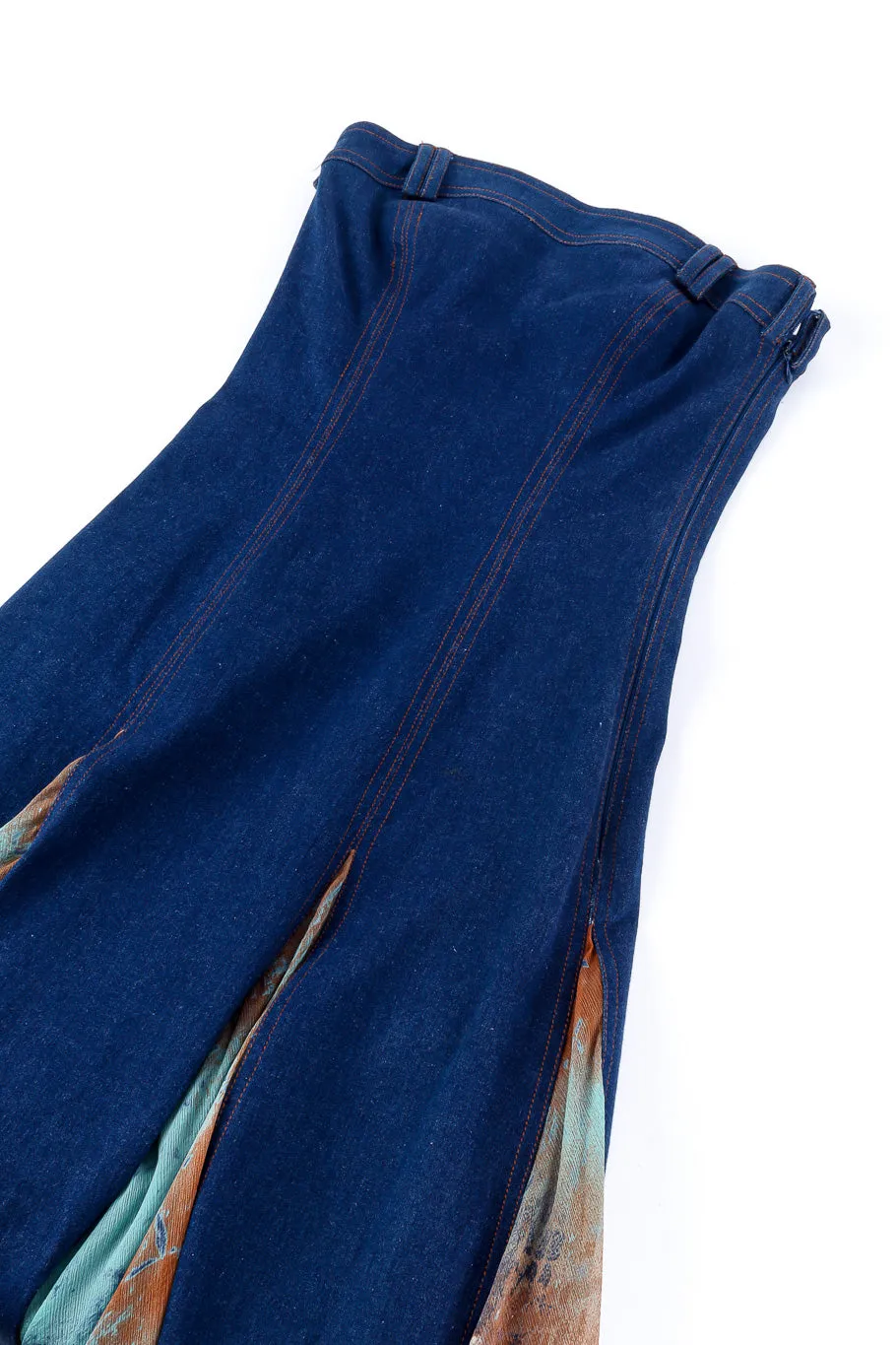 Indigo Denim Strapless Dress