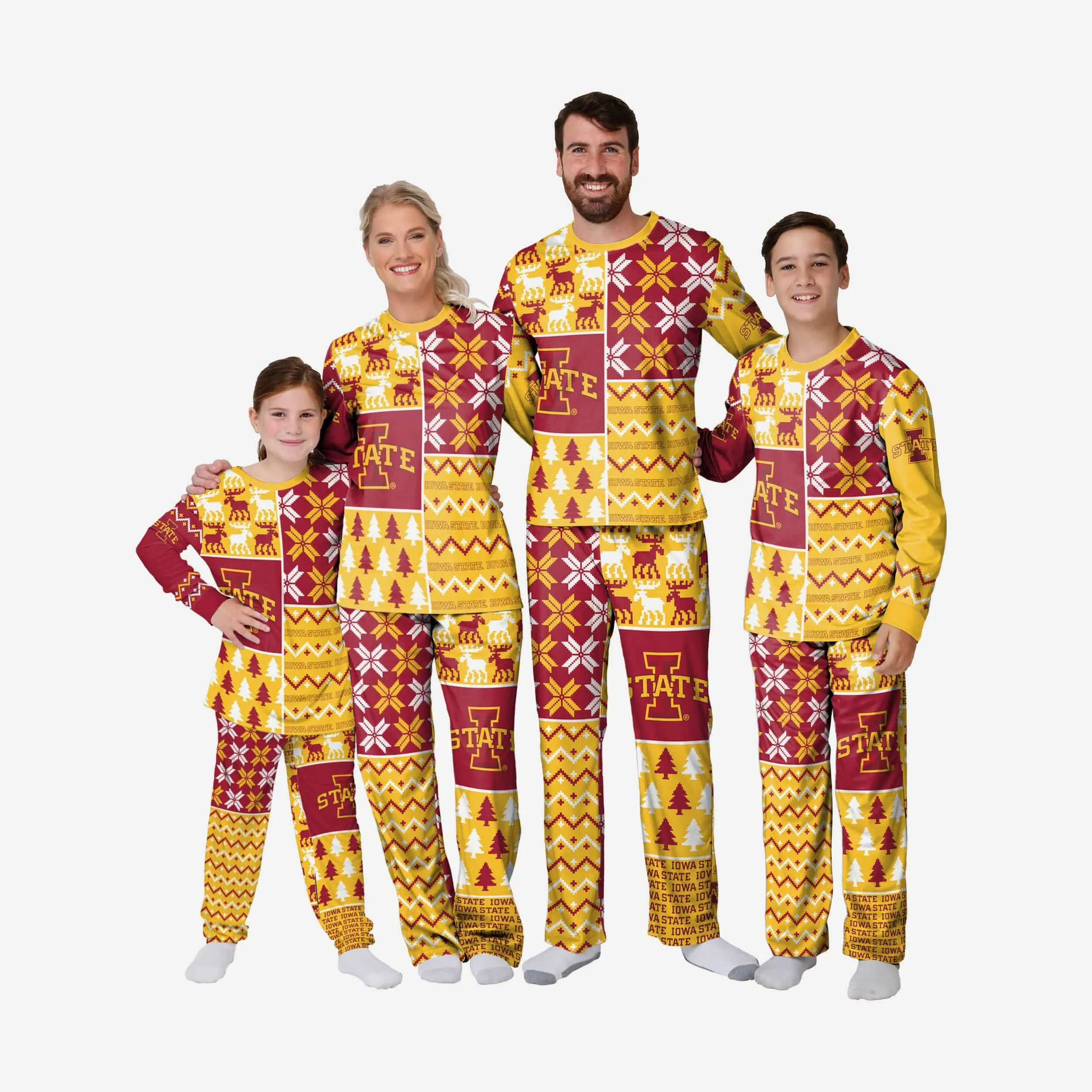 Iowa State Cyclones Infant Busy Block Family Holiday Pajamas