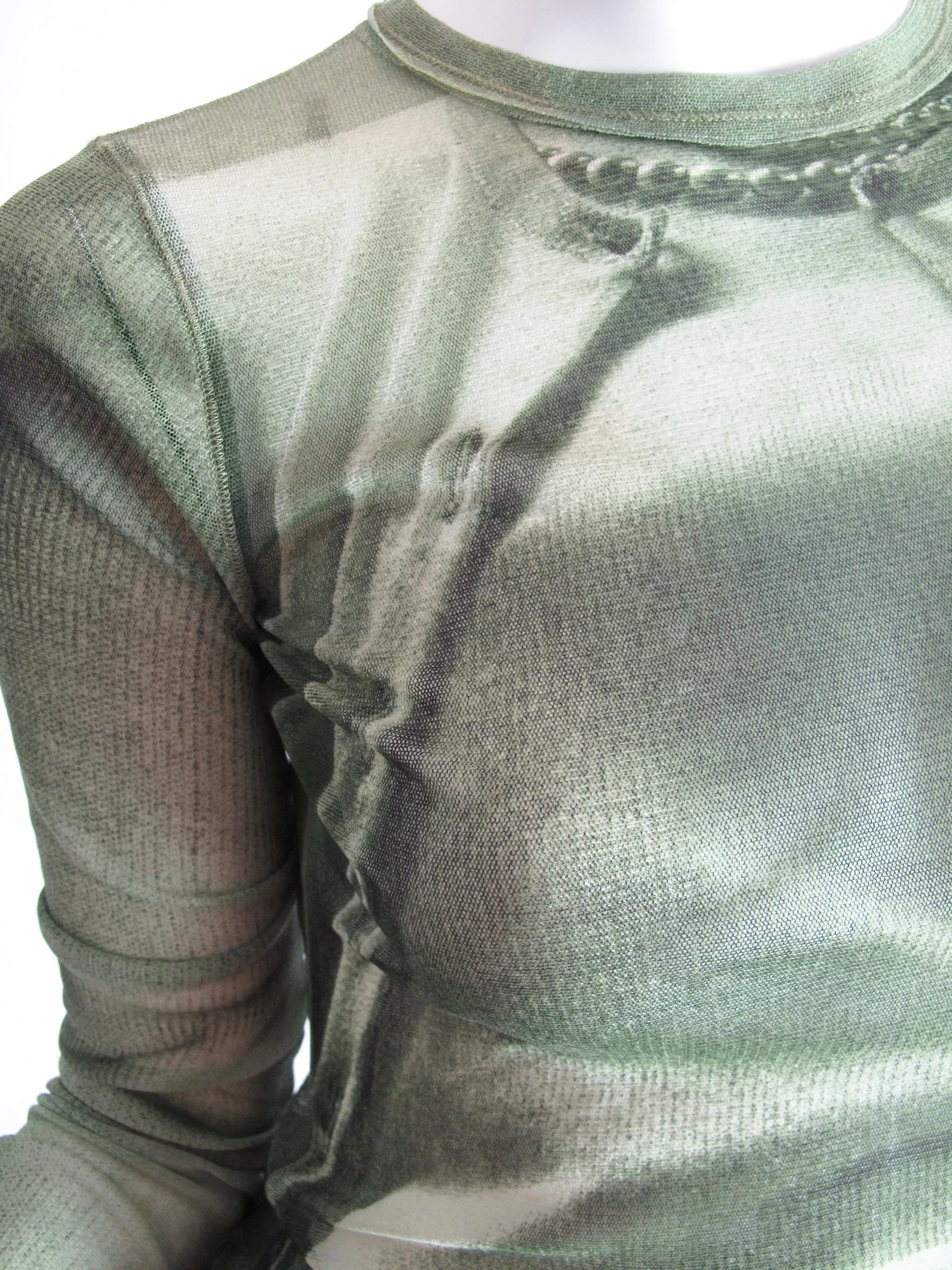 JEAN PAUL GAULTIER trompe l'oeil mesh top