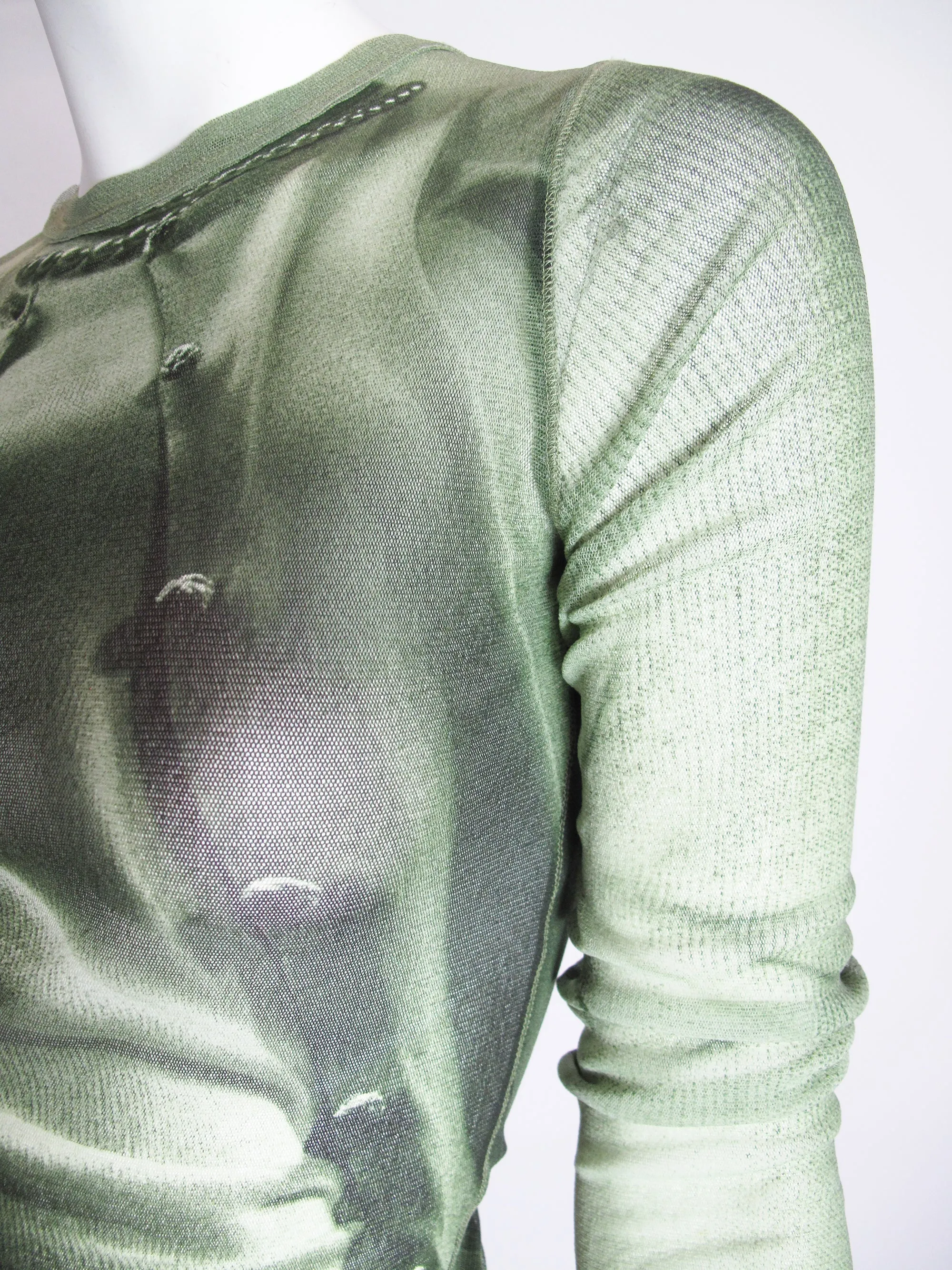 JEAN PAUL GAULTIER trompe l'oeil mesh top