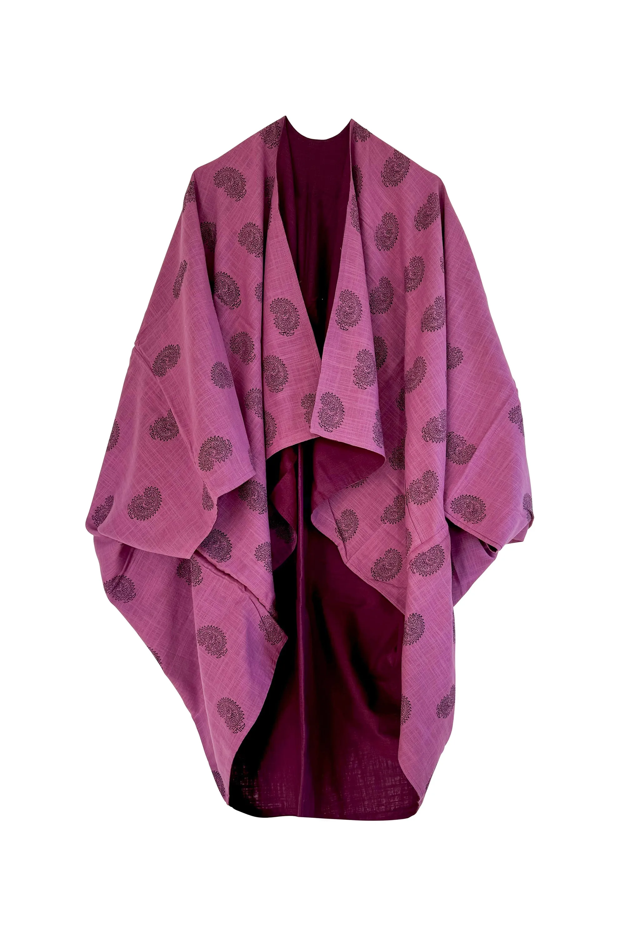 JIVA Cotton Kimono Purple Paisley