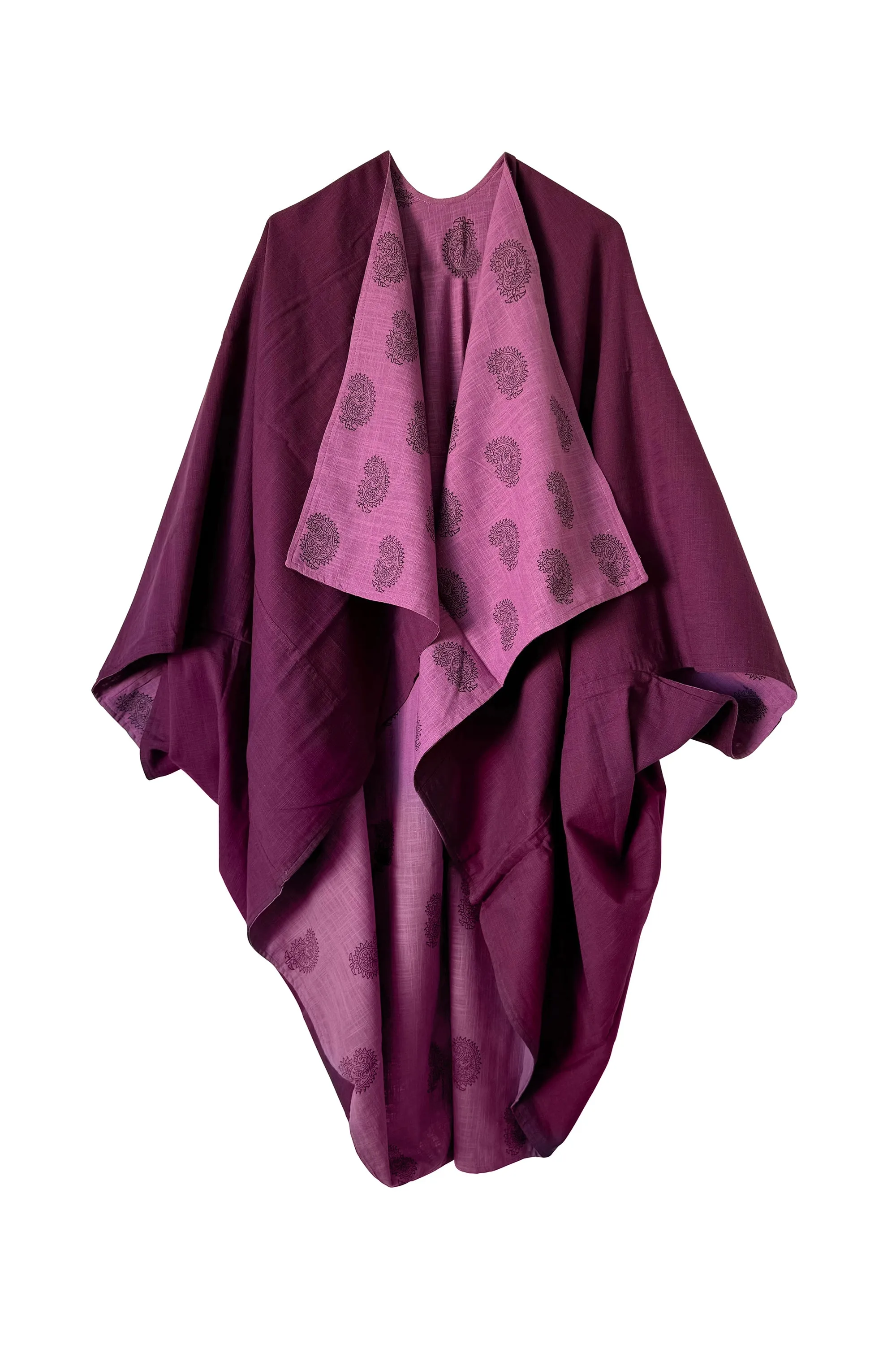 JIVA Cotton Kimono Purple Paisley