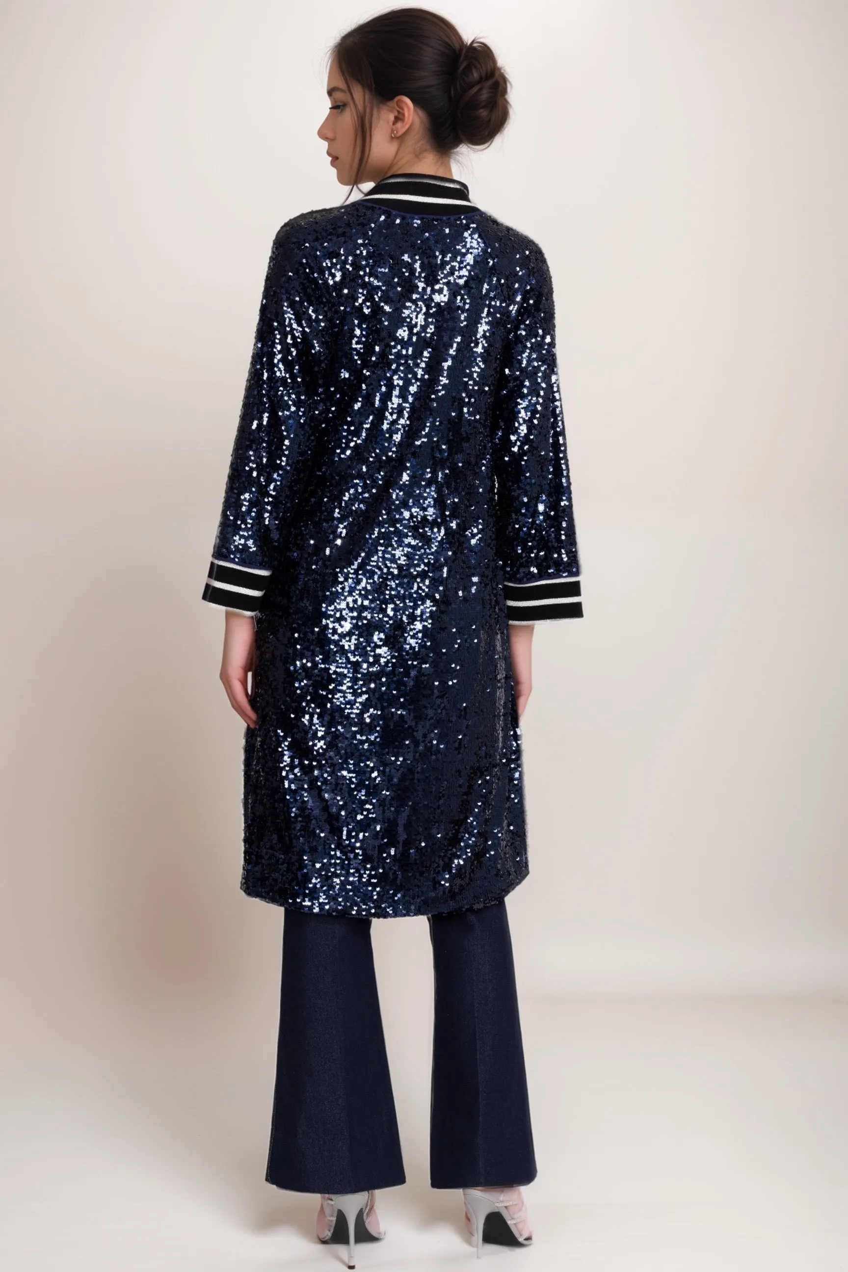 Johnny Was Blue Harmony Sequin Kimono C43124-9