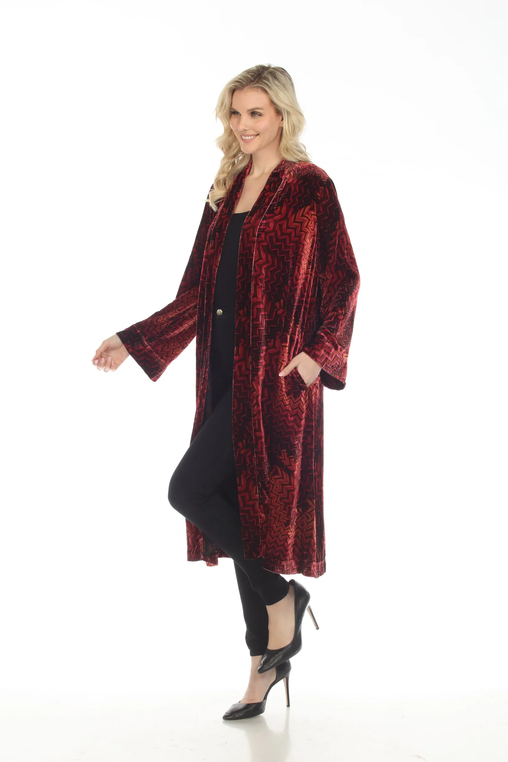 Johnny Was JWLA Belle Velvet Kimono Coat Boho Chic J47722
