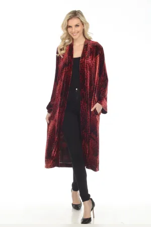 Johnny Was JWLA Belle Velvet Kimono Coat Boho Chic J47722