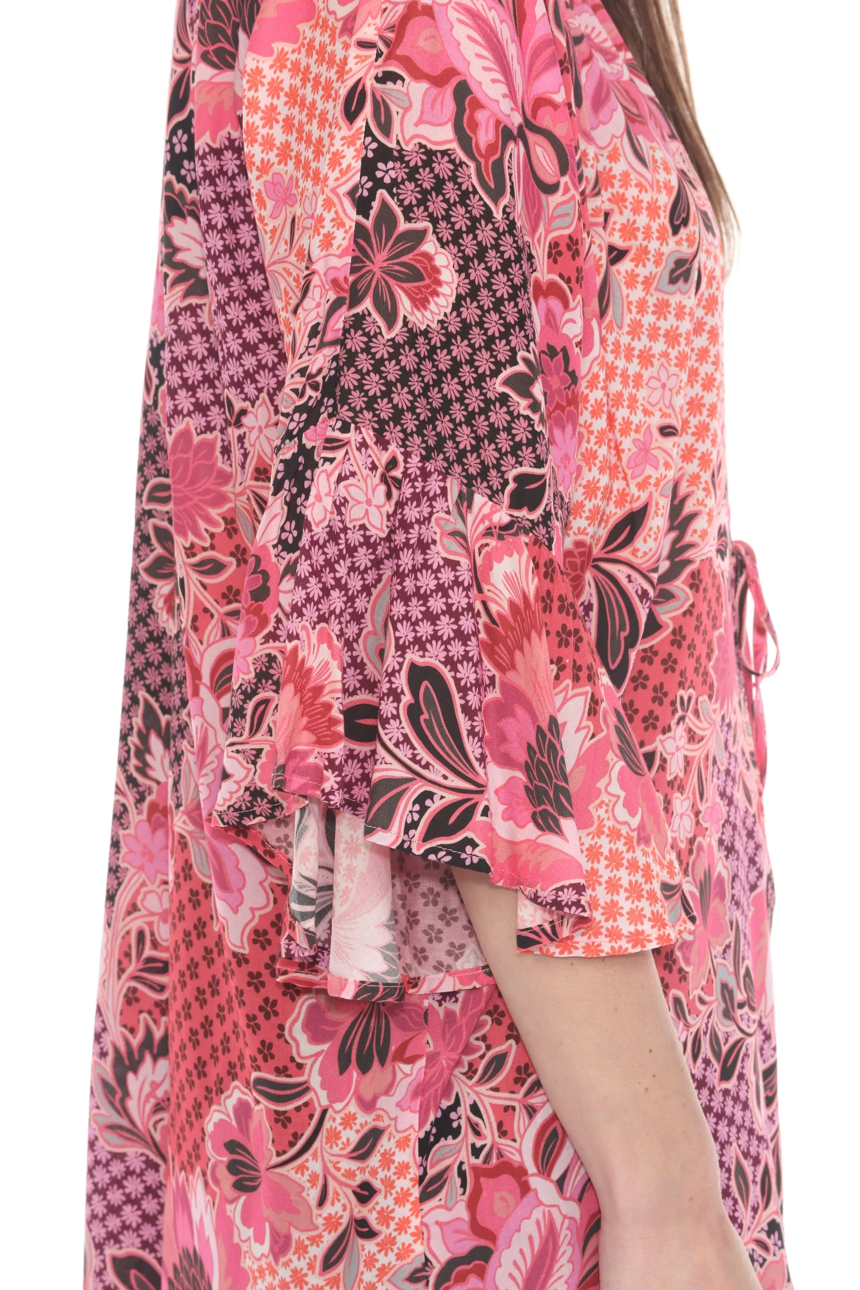 Johnny Was Pink Valennis Ruffle Swim Kimono CSW4024-U