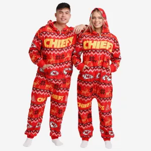 Kansas City Chiefs Ugly Pattern One Piece Pajamas