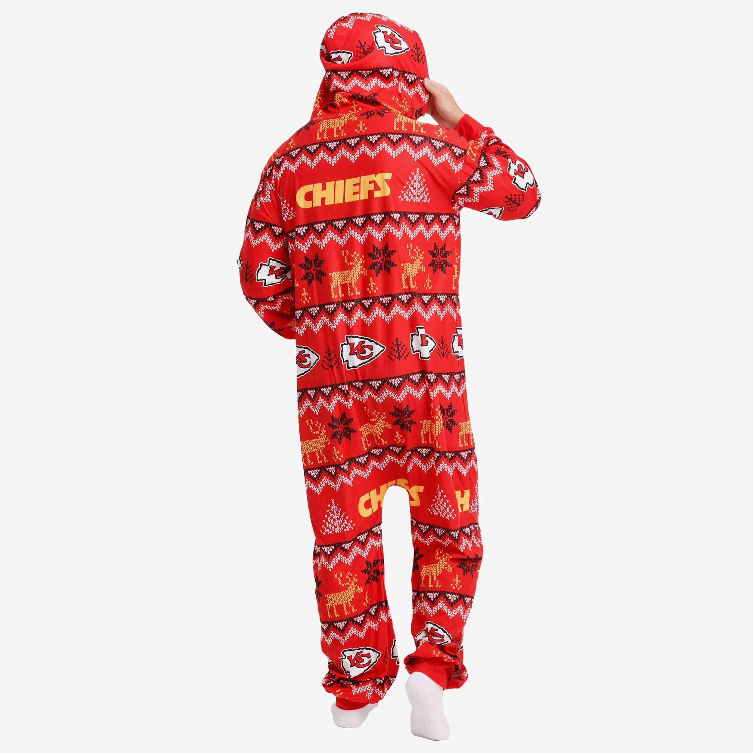 Kansas City Chiefs Ugly Pattern One Piece Pajamas