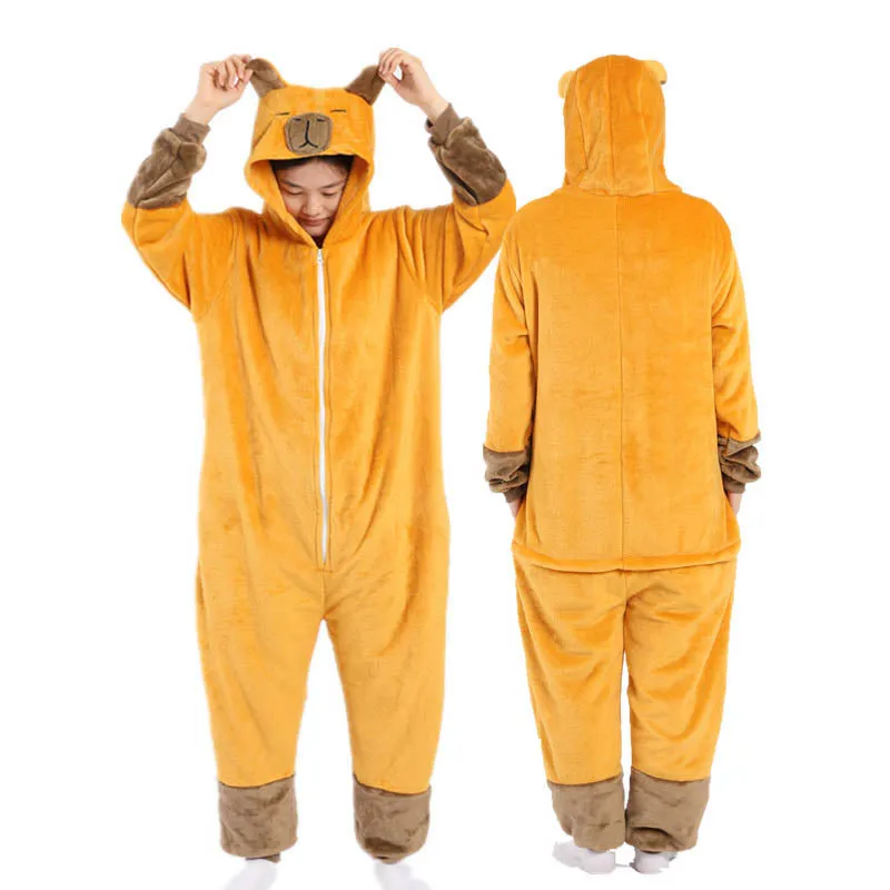 Kawaii Capybara Plush Costume Onesie Pajamas