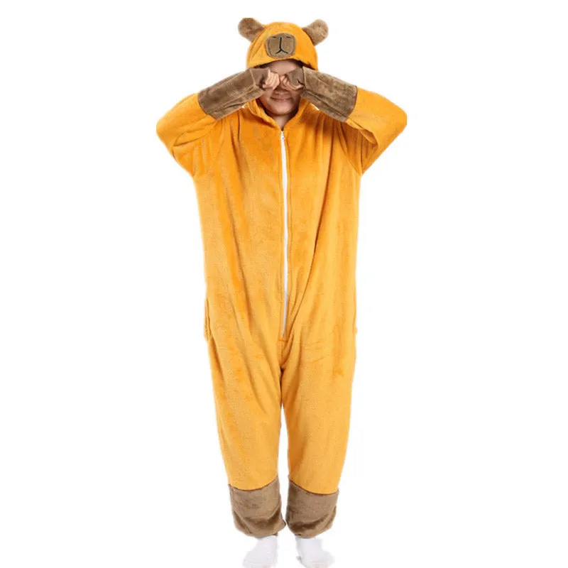 Kawaii Capybara Plush Costume Onesie Pajamas