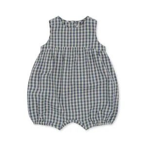 kim romper - captains blue check