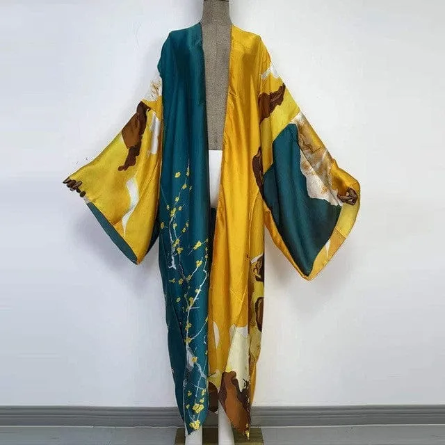 Kimonos Verano Women Print Long Sleeve