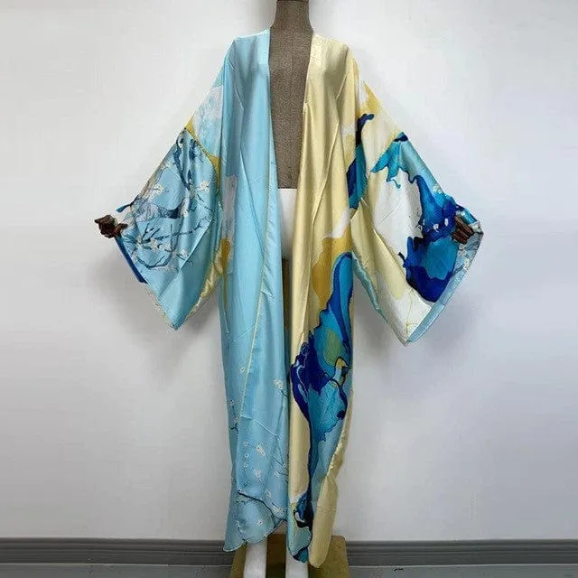 Kimonos Verano Women Print Long Sleeve